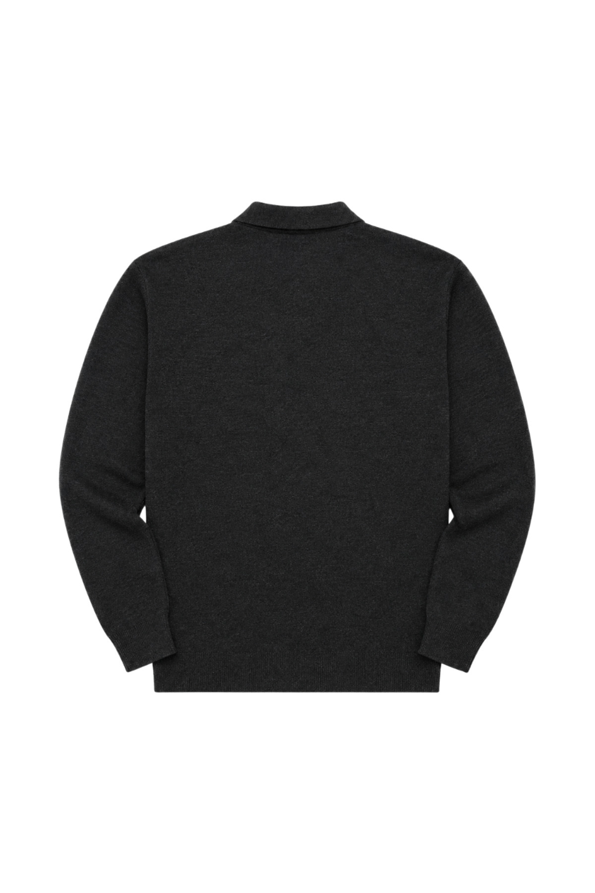 BattalModa Erkek Büyük Beden Antrasit Atlas Polo Yaka Fermuarlı Triko Kazak 5XL-6XL-7XL-8XL görsel 5