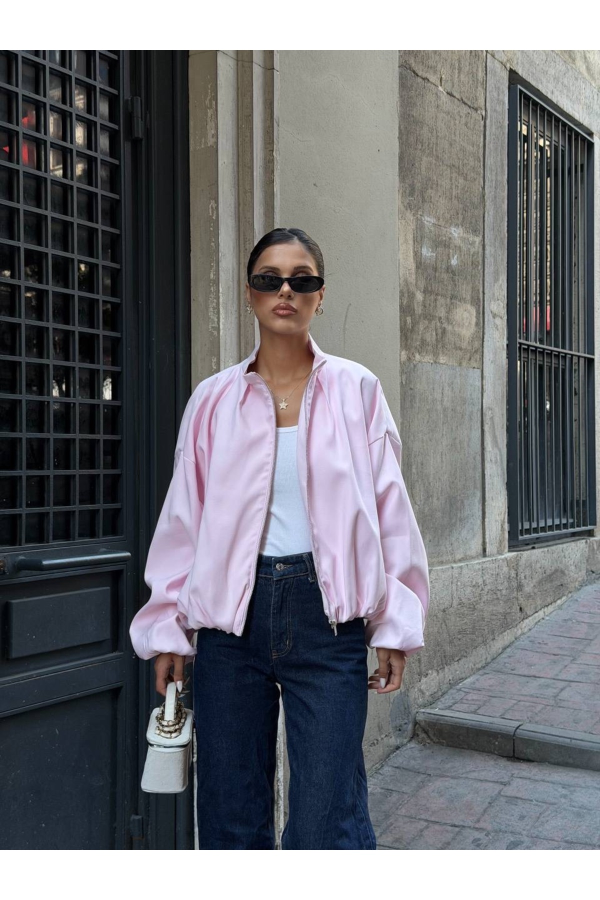 Ekim Store Büzgülü Bomber Trenç Ceket görsel 5