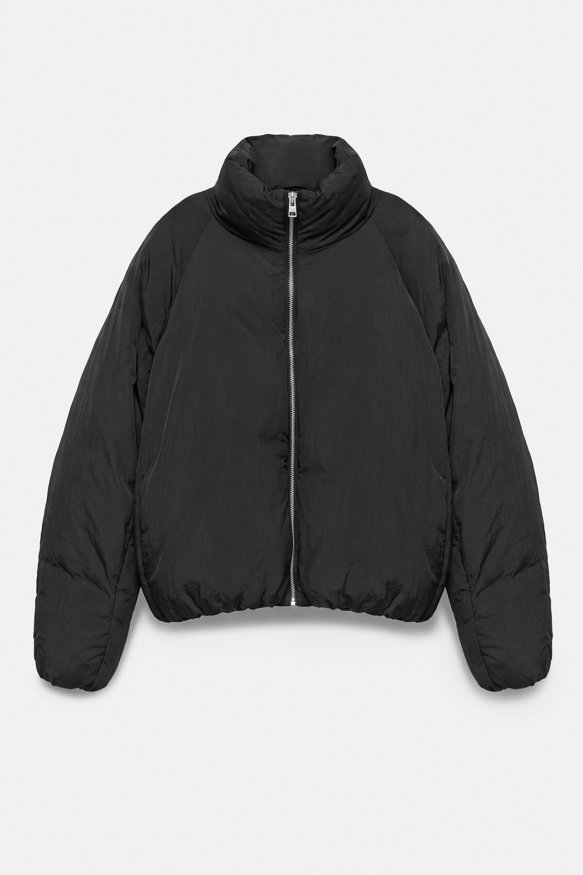 Pull & Bear Dik yaka şişme mont görsel 7