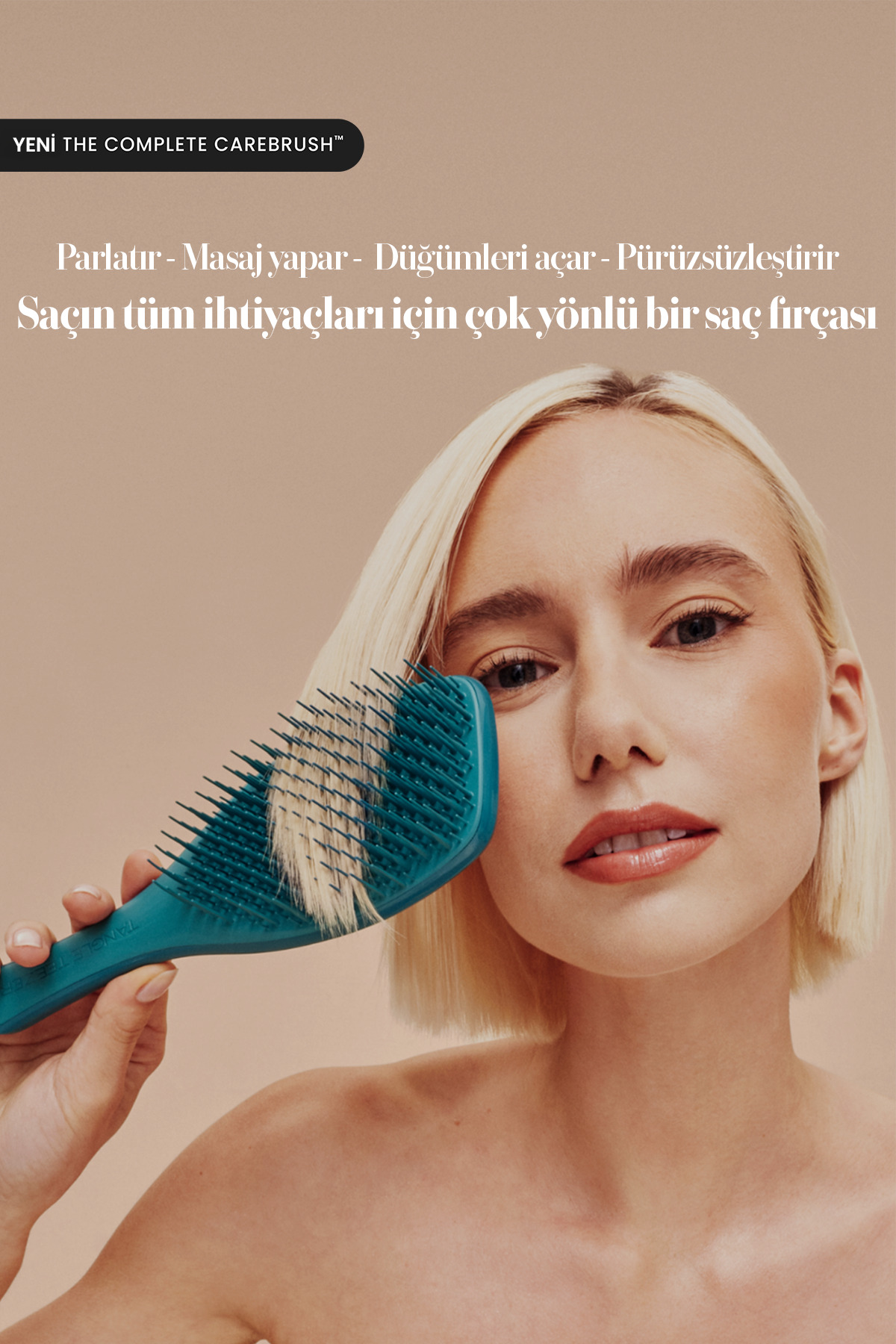 Complete Carebrush Mavi İnce Telli ve Hassas Saçlar için Saç Fırçası-Tarak — آبی 50102-001-1 — تصویر 7 از 8