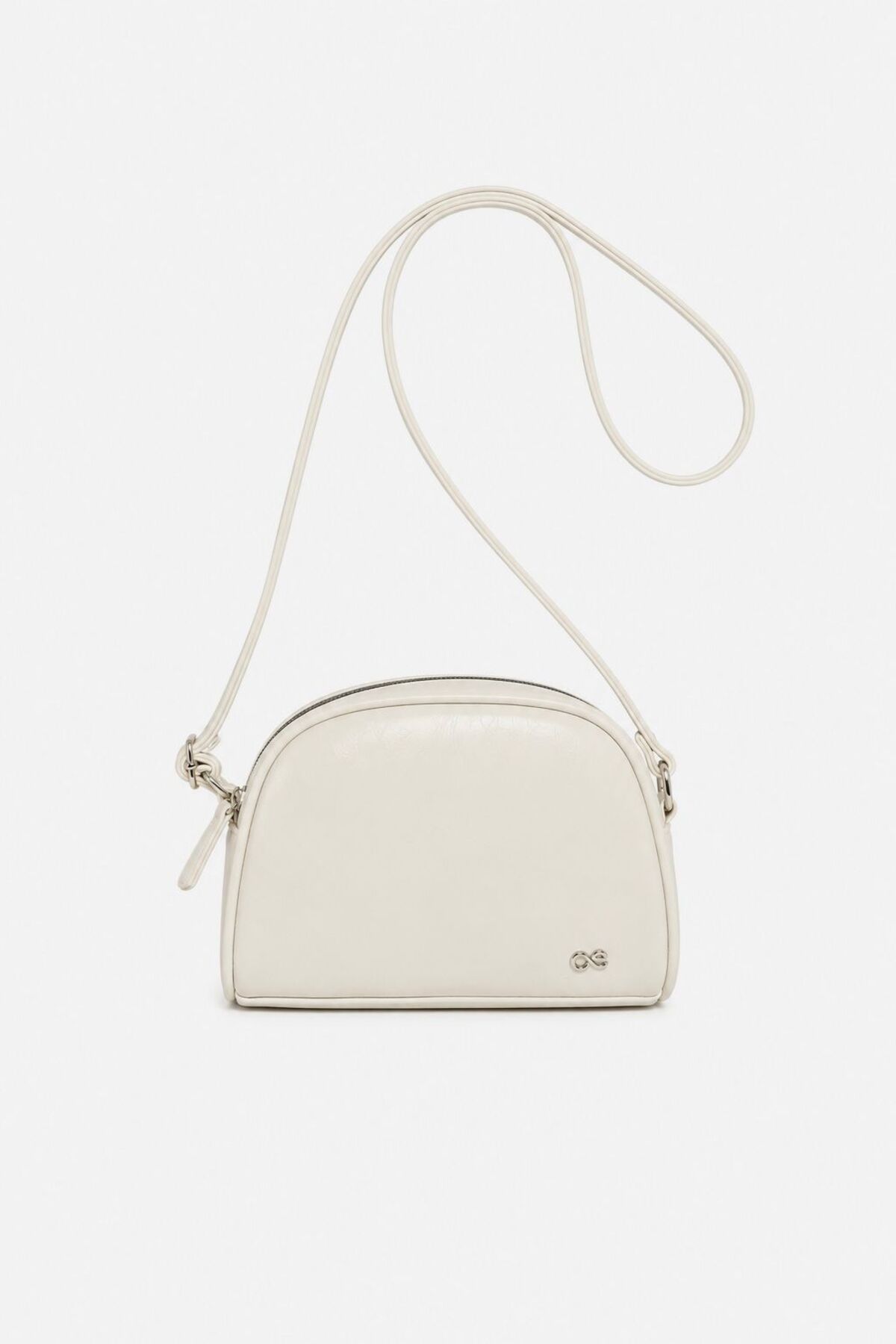 Çantacımstore Mini Basic Çapraz Askılı Çanta 2'li Krem-Siyah görsel 5