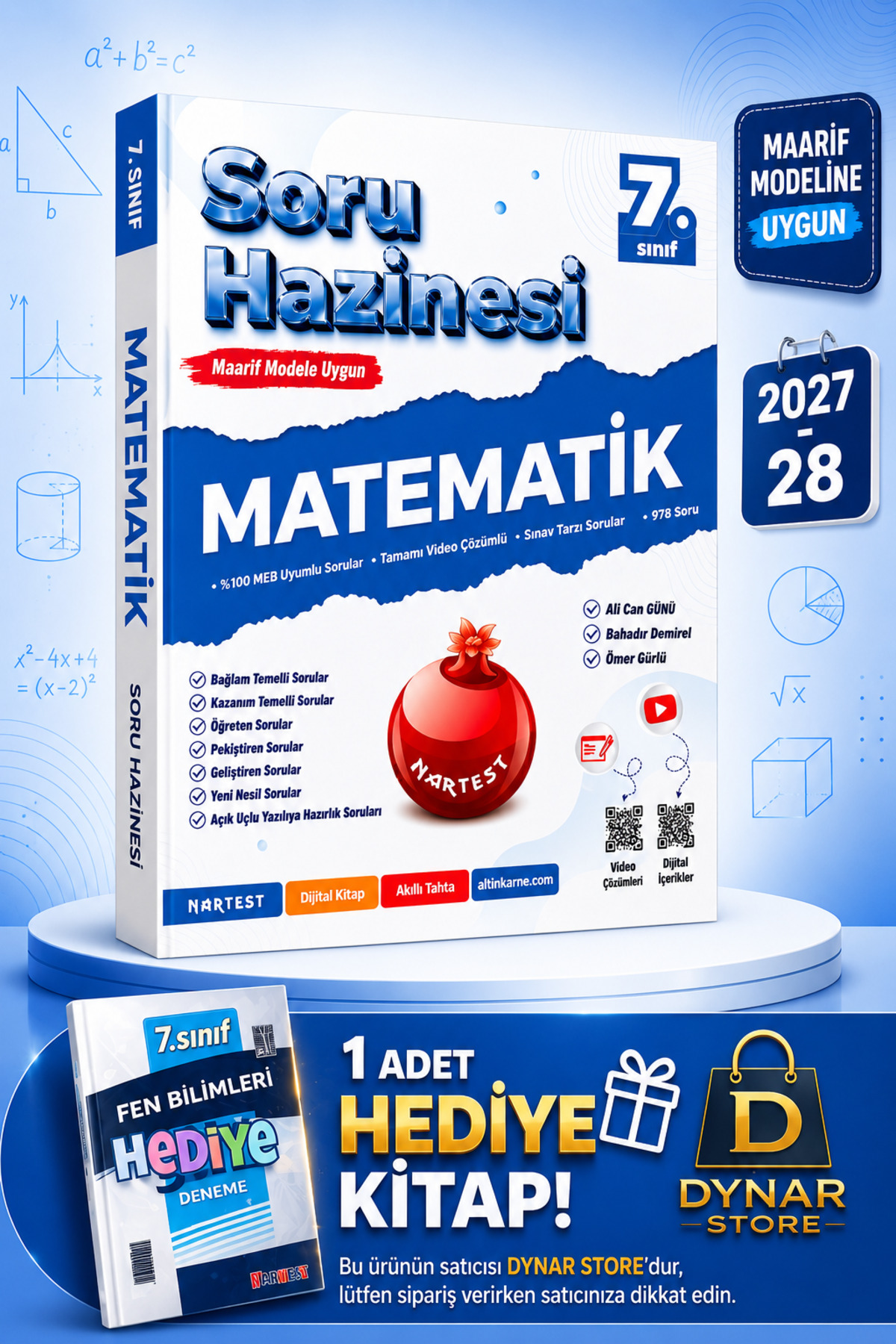 Nartest Yayınları Nartest 7 sınıf soru hazinesi matematik soru