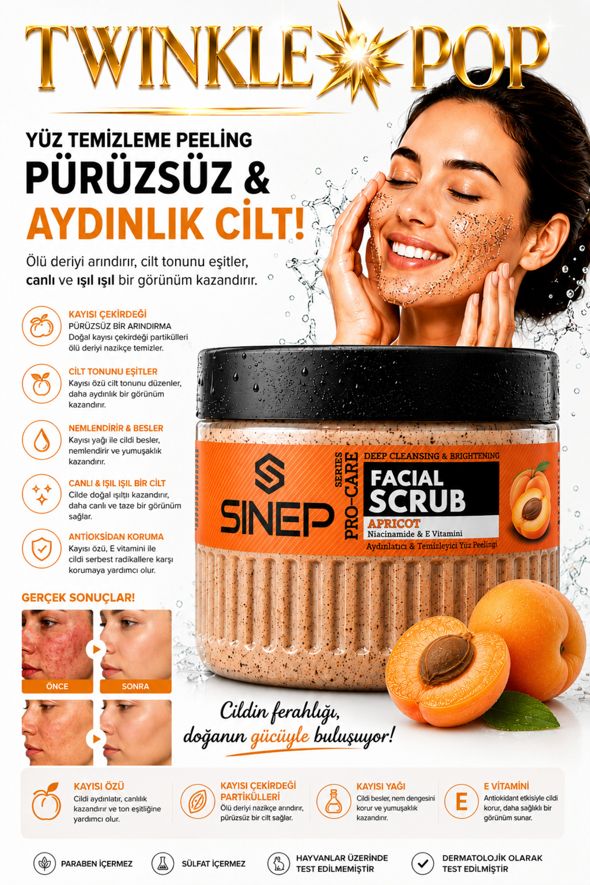 Kayısı Yüz Temizleme Peelingi 500ml — tw674346