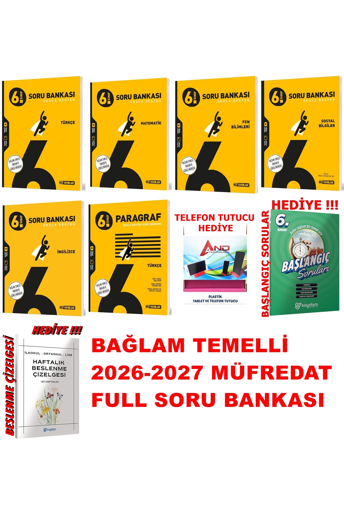 Hız Yayınları 6.SINIF 2026-2027 MÜFREDAT SORU BANKASI FULL SET