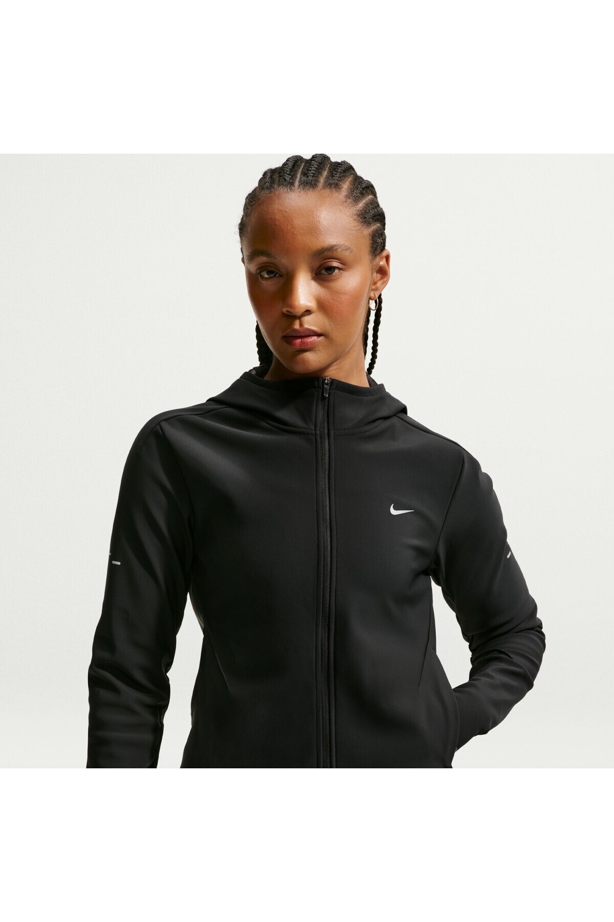 Nike Swift Therma-FIT Kadın Siyah Koşu Ceketi - Dar kalıp 1 beden büyük alınmalı - | HV8928-010 görsel 4