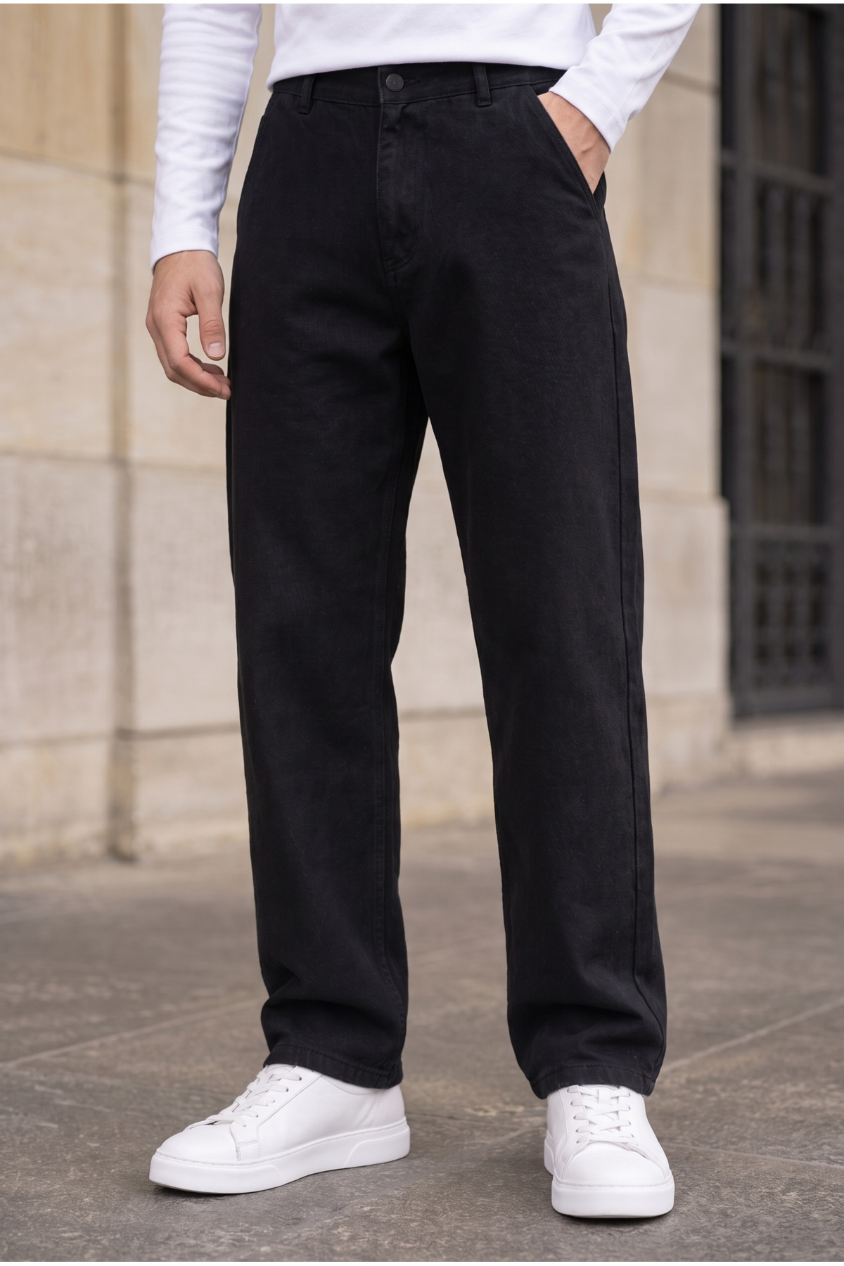 Valiberta Luchino Regular Fit %100 Pamuk Gabardin Erkek Pantolon - Siyah