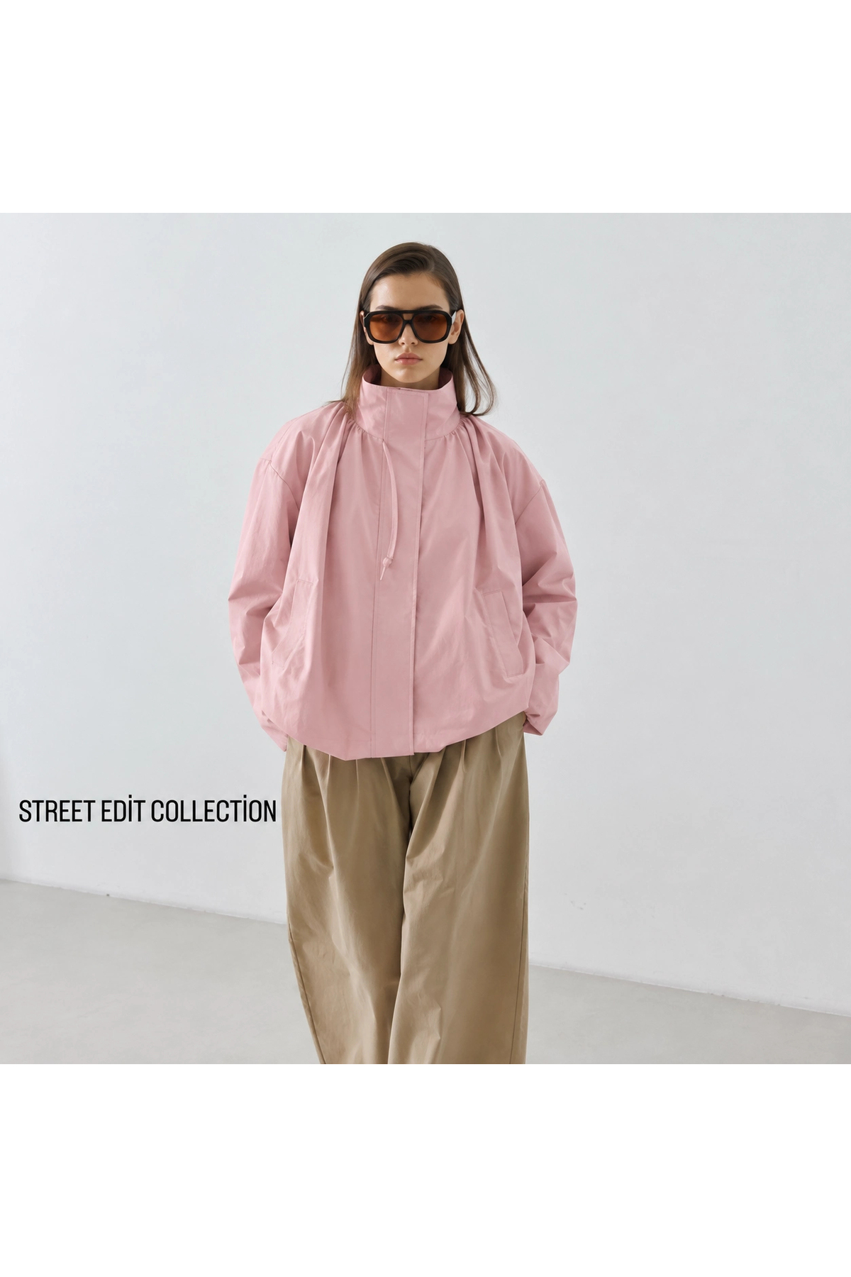 MODA AKSA Ria Premium Selection Bomber Ceket Pembe görsel 3
