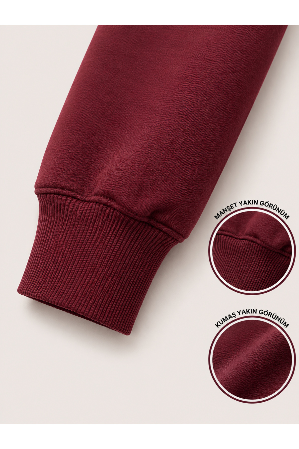 LG LAGULER Unisex Fermuarlı Polarlı Kapüşonlu Kanguru Cepli Oversize Kışlık Hoodie Ceket görsel 3