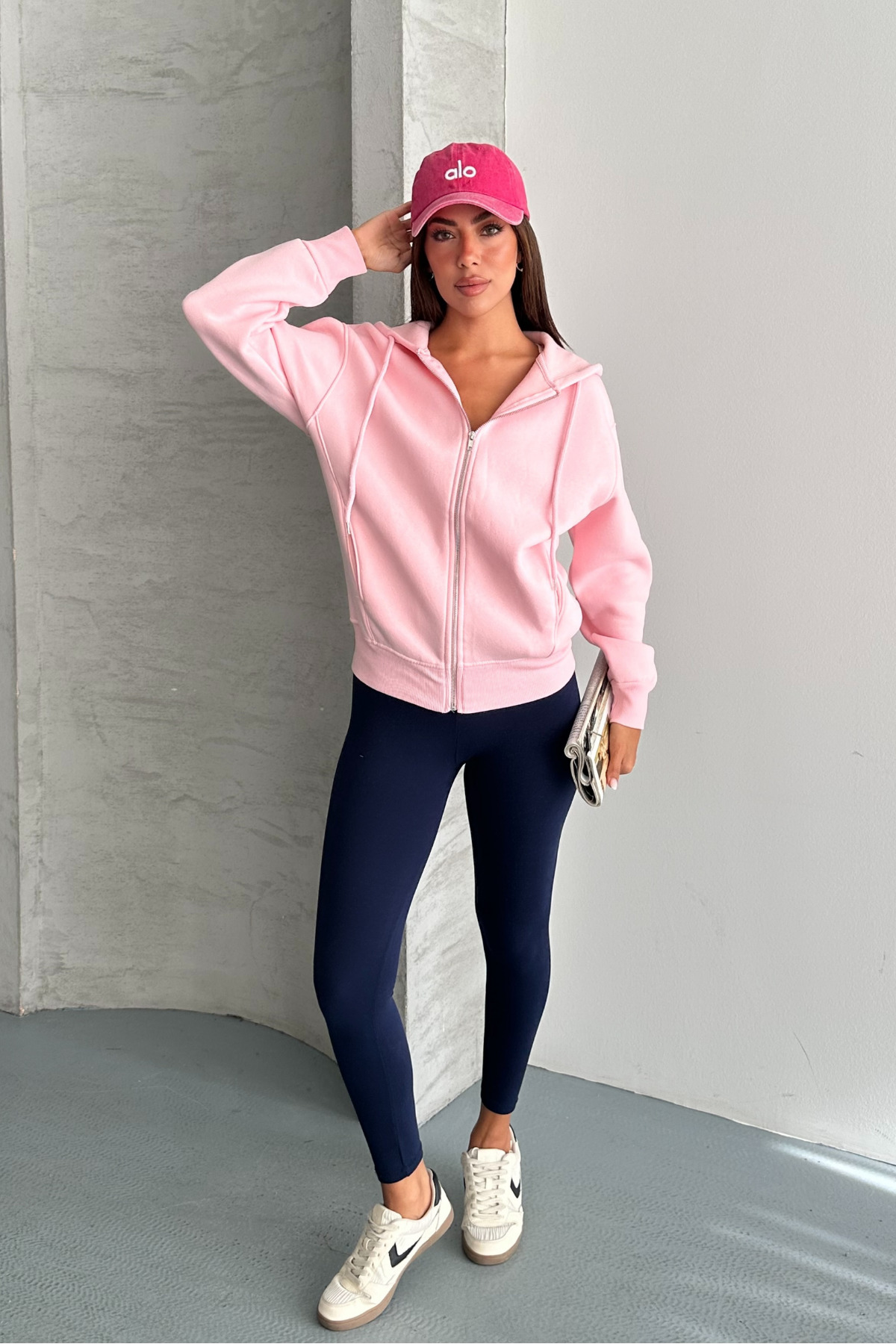 macharel jeans Kadın 3 iplik Rahat Kalıp Metal Fermuarlı Gizli Cepli Hırka görsel 4