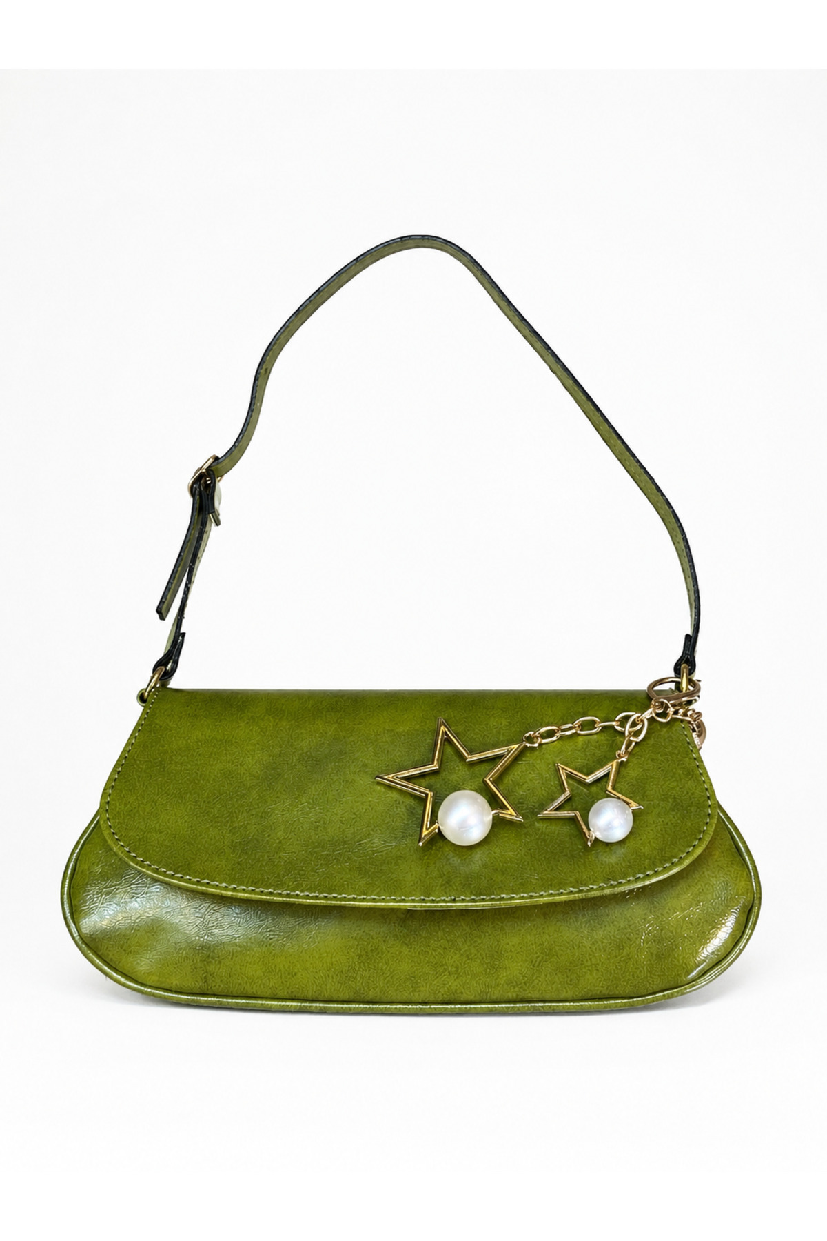 DMG Collection Leao Yıldız Charm Hediyeli Çift Bölmeli Kadın Omuz Çantası görsel 2