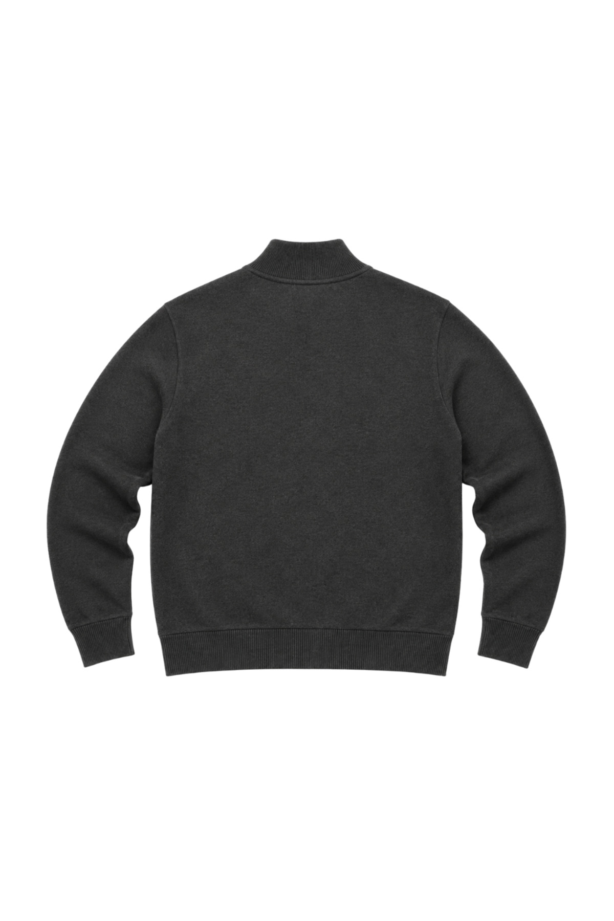 BattalModa Erkek Büyük Beden Antrasit Arven Dik Yaka Cepli Triko Hırka 5XL-6XL-7XL-8XL görsel 5