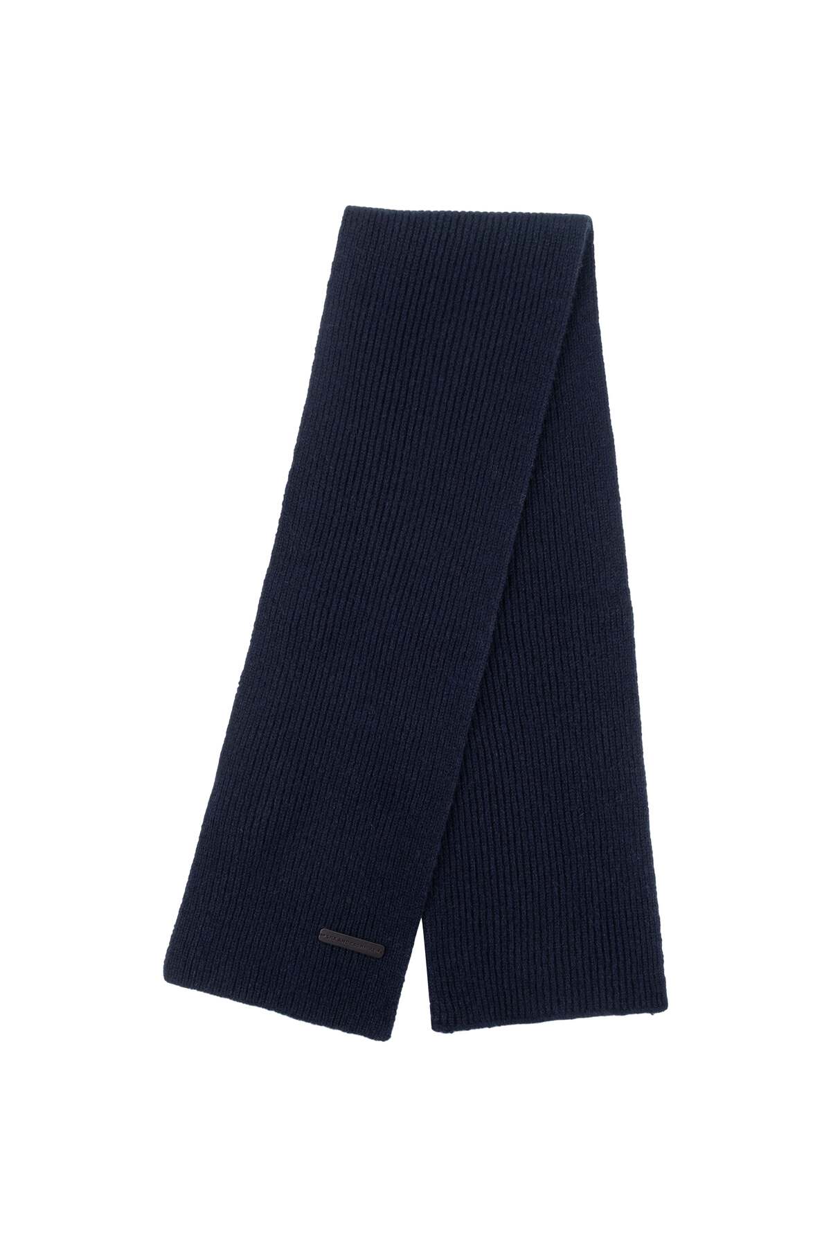 Silk and Cashmere Lacivert Norway Saf Kaşmir Kalın Örgü Dar Atkı