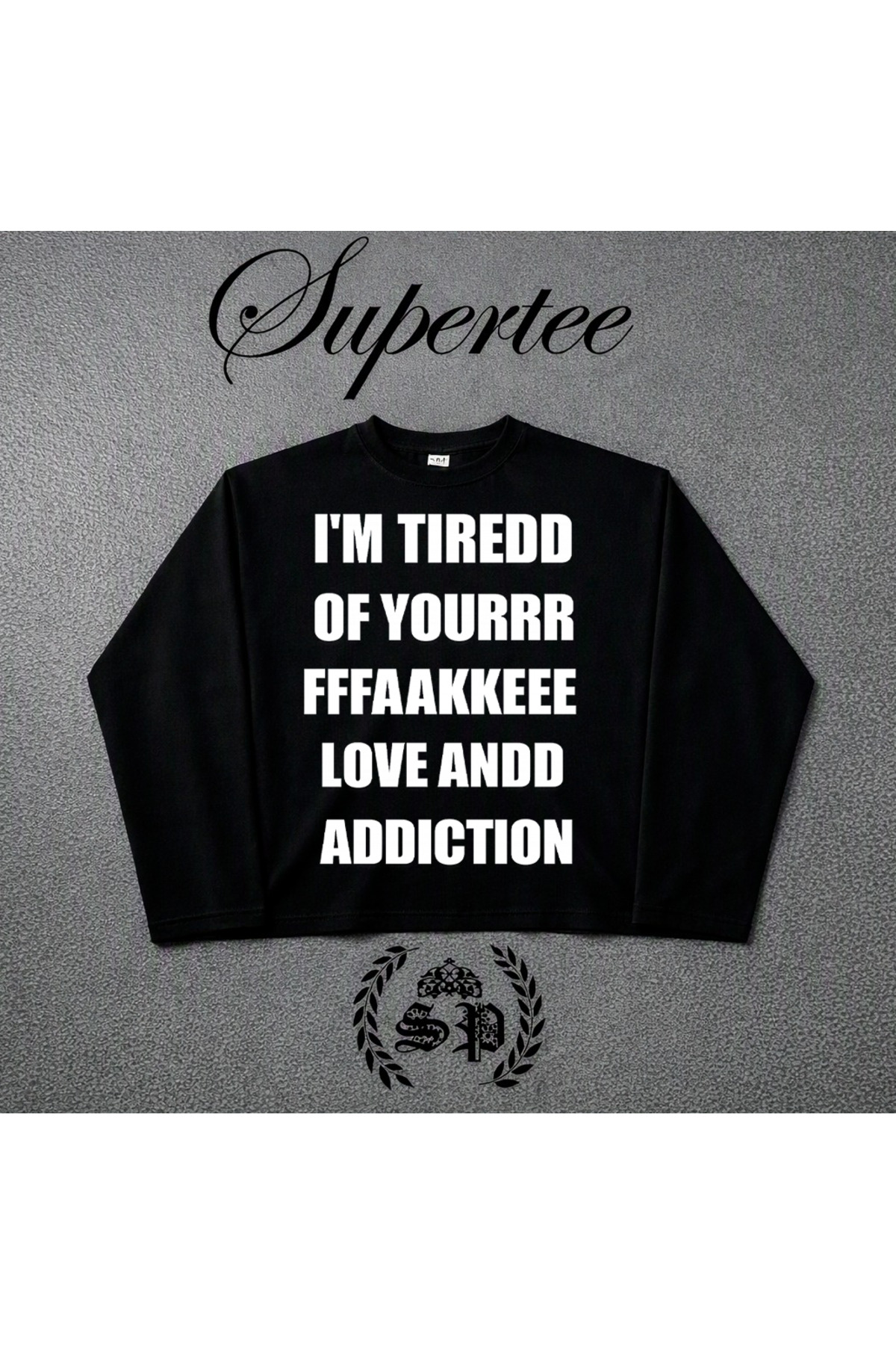 StartMore RED FAKELOVE Long SLeeve Trend Supertee Design