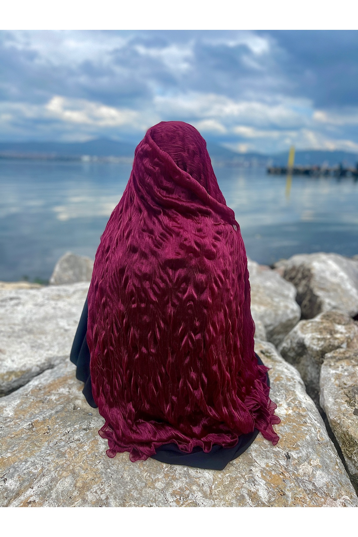 Cakir collection Kıvırcık şal görsel 3