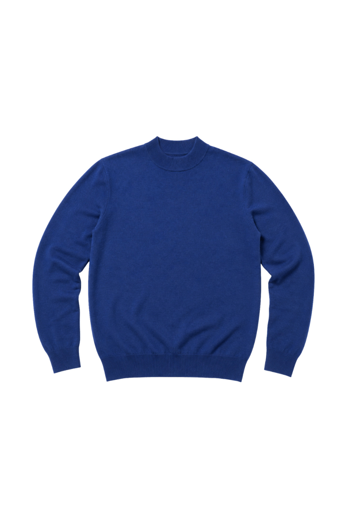 BattalModa Erkek Büyük Beden İndigo Yarım Balıkçı Triko Kazak 3XL-4XL-5XL-6XL görsel 4