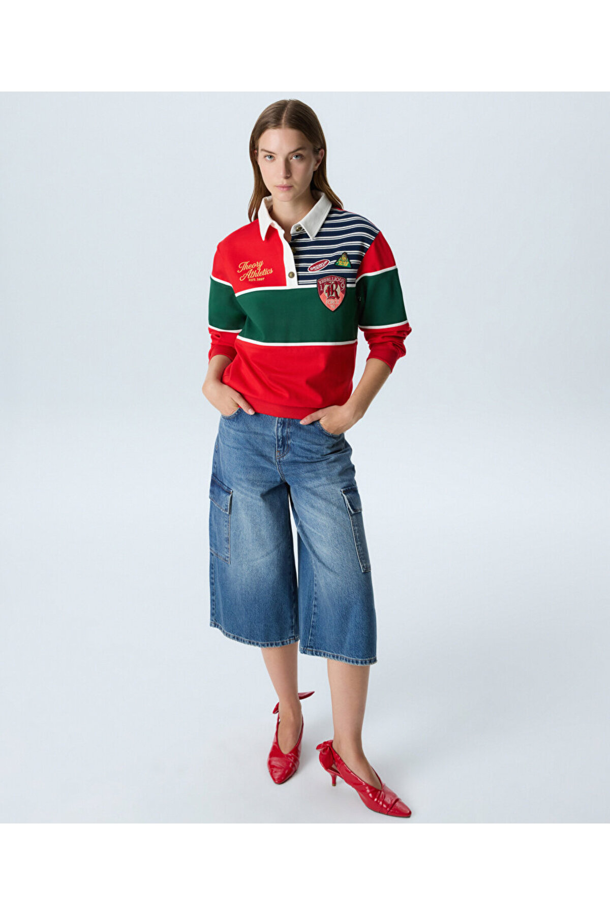 سویشرت یقه polo رنگی