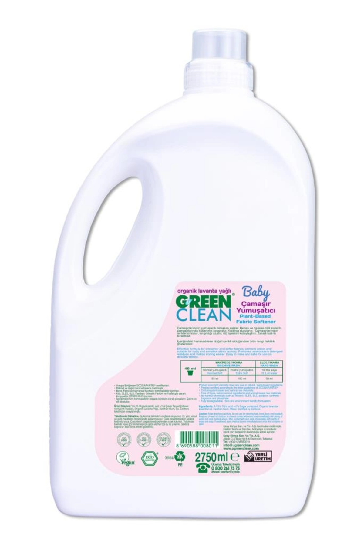 Mey İthalat® Baby Bitkisel Çamaşır Yumuşatıcı 2750 ml — EYMI-MEYXT356162-00003 — تصویر 2 از 2