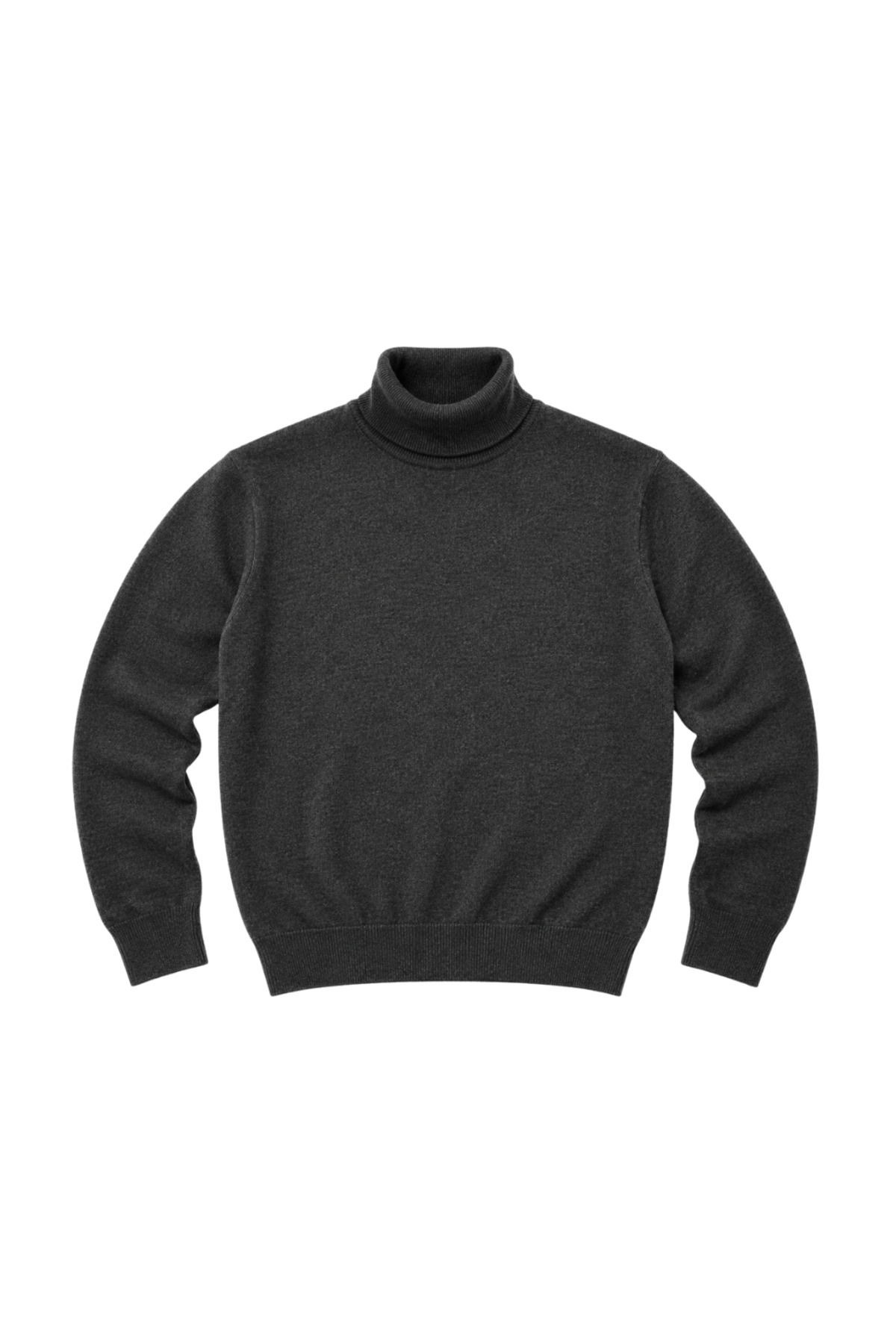 BattalModa Erkek Büyük Beden Antrasit Tam Balıkçı Triko Kazak 3XL-4XL-5XL-6XL görsel 4