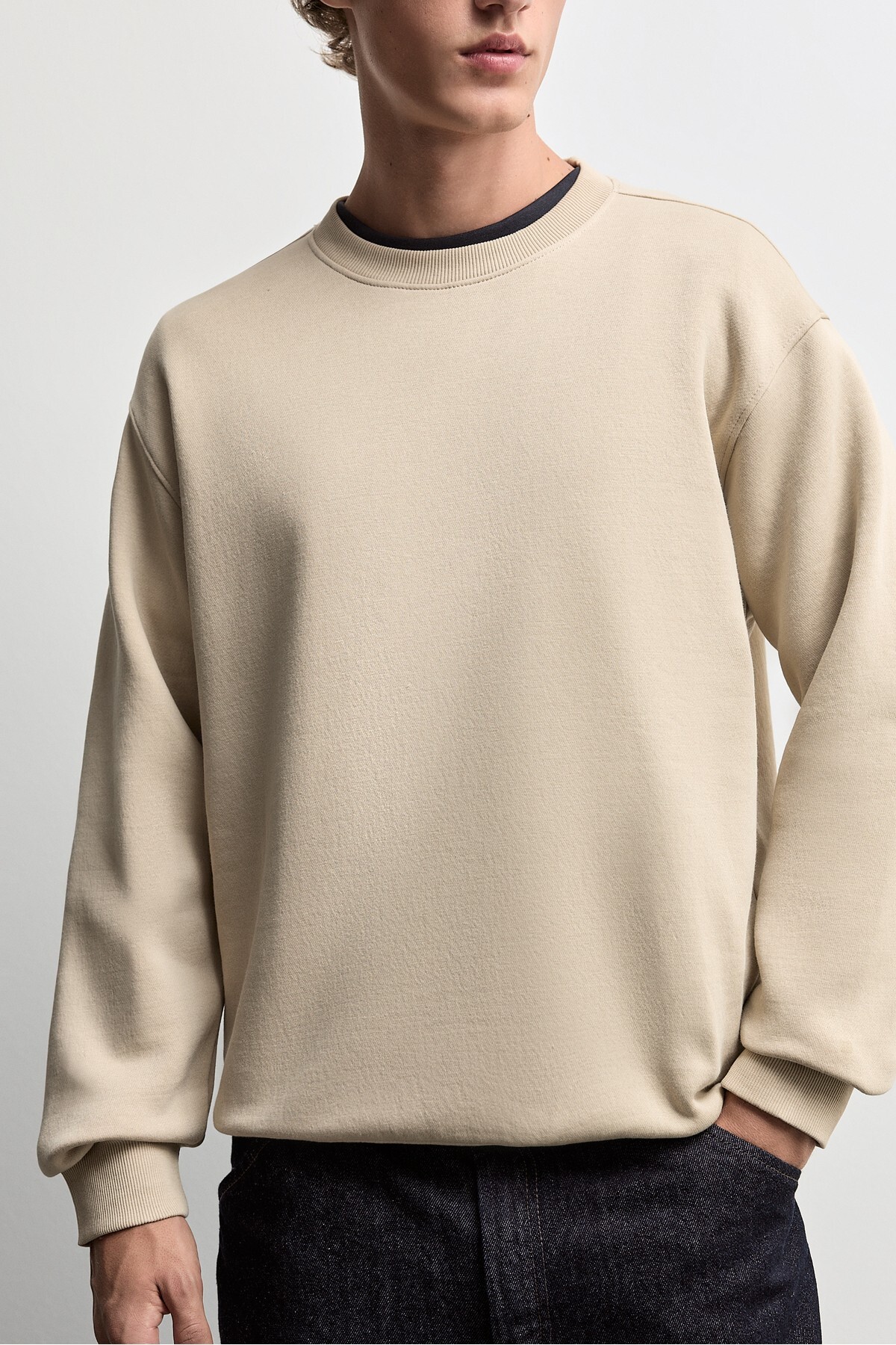Basic sweatshirt — بژ G000C747860186 — تصویر 3 از 7