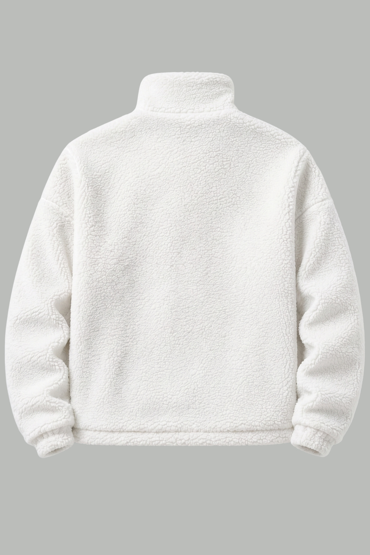 GENIUS STORE Oversize Peluş Erkek İçi Polarlı Tam Fermuarlı Sherpa Sonbahar Kış Kadın Polar Sweatshirt görsel 2