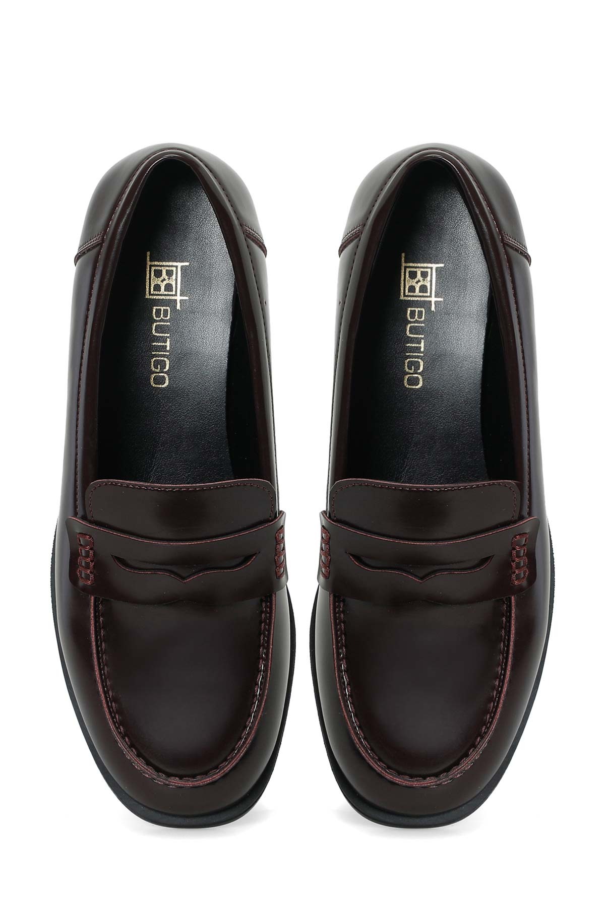 Butigo 26K-213 Bordo Kadın Loafer görsel 4