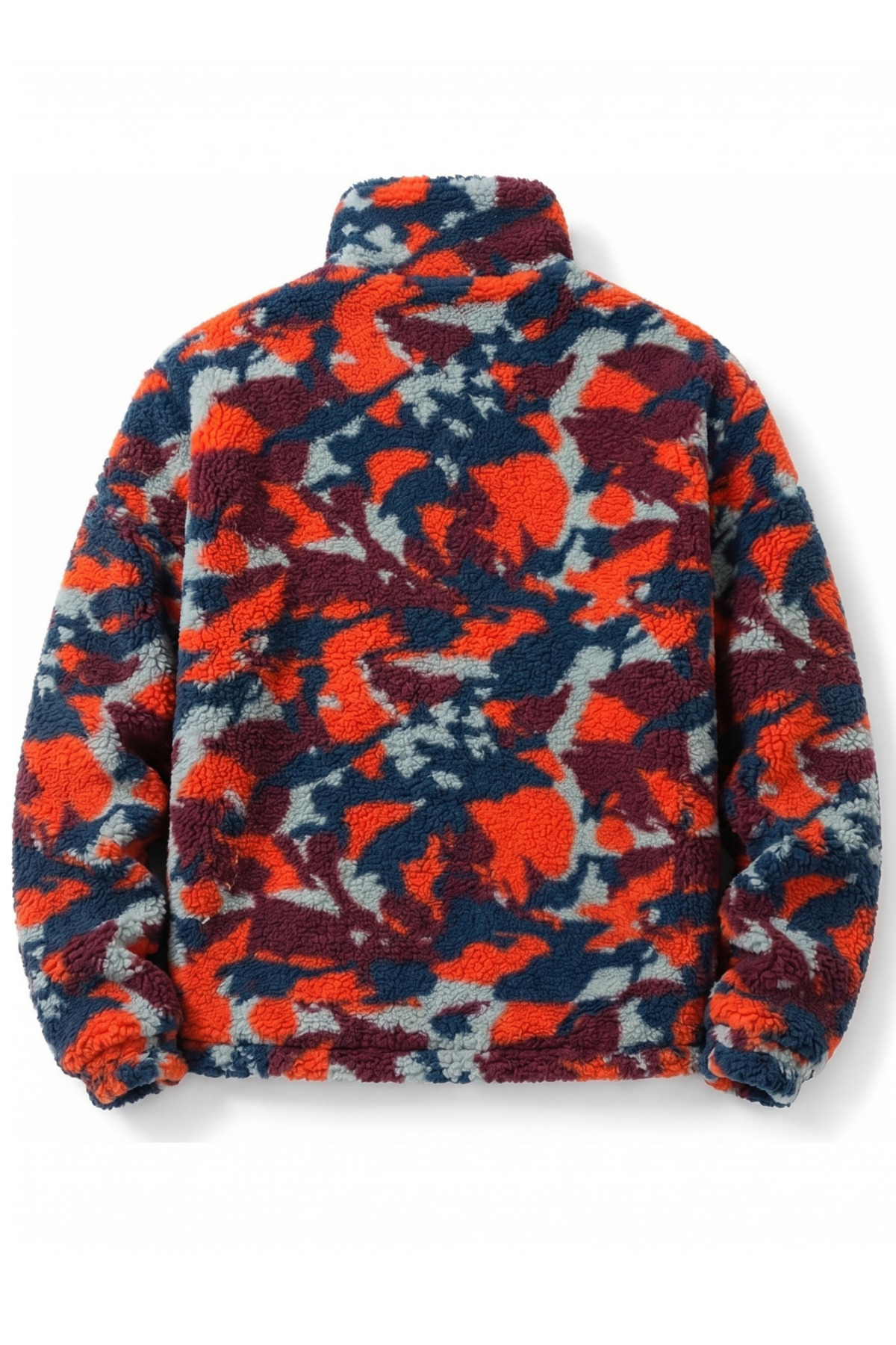 Oversize Peluş Erkek İçi Polarlı Tam Fermuarlı Sherpa Sonbahar Kış Kadın Polar Sweatshirt — رنگارنگ MANKENSİZ-PELUŞ — تصویر 2 از 3