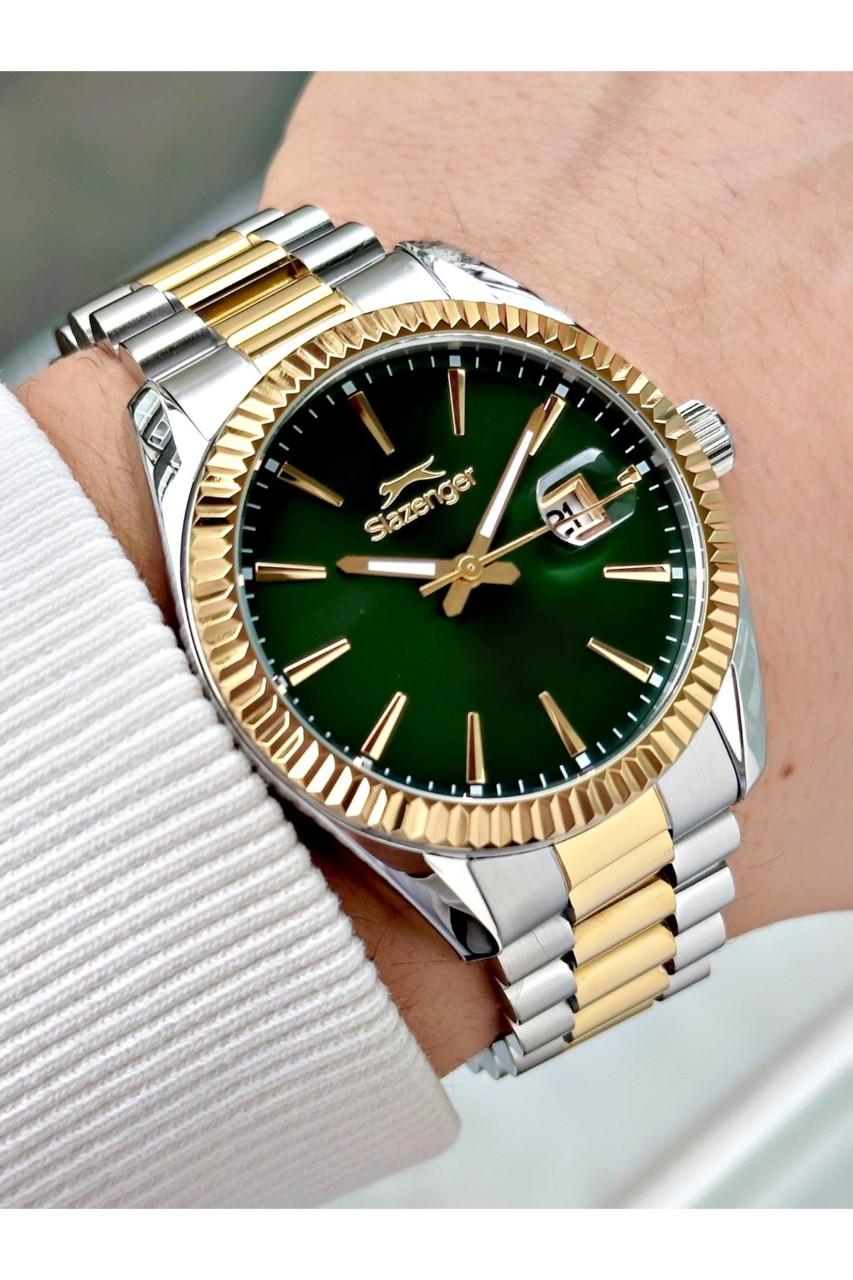 ساعت مچی مردانه ژاپنی میوتا 10 ATM با تقویم، مدل 2583SLZ اسلازنگر ساعت Slazenger