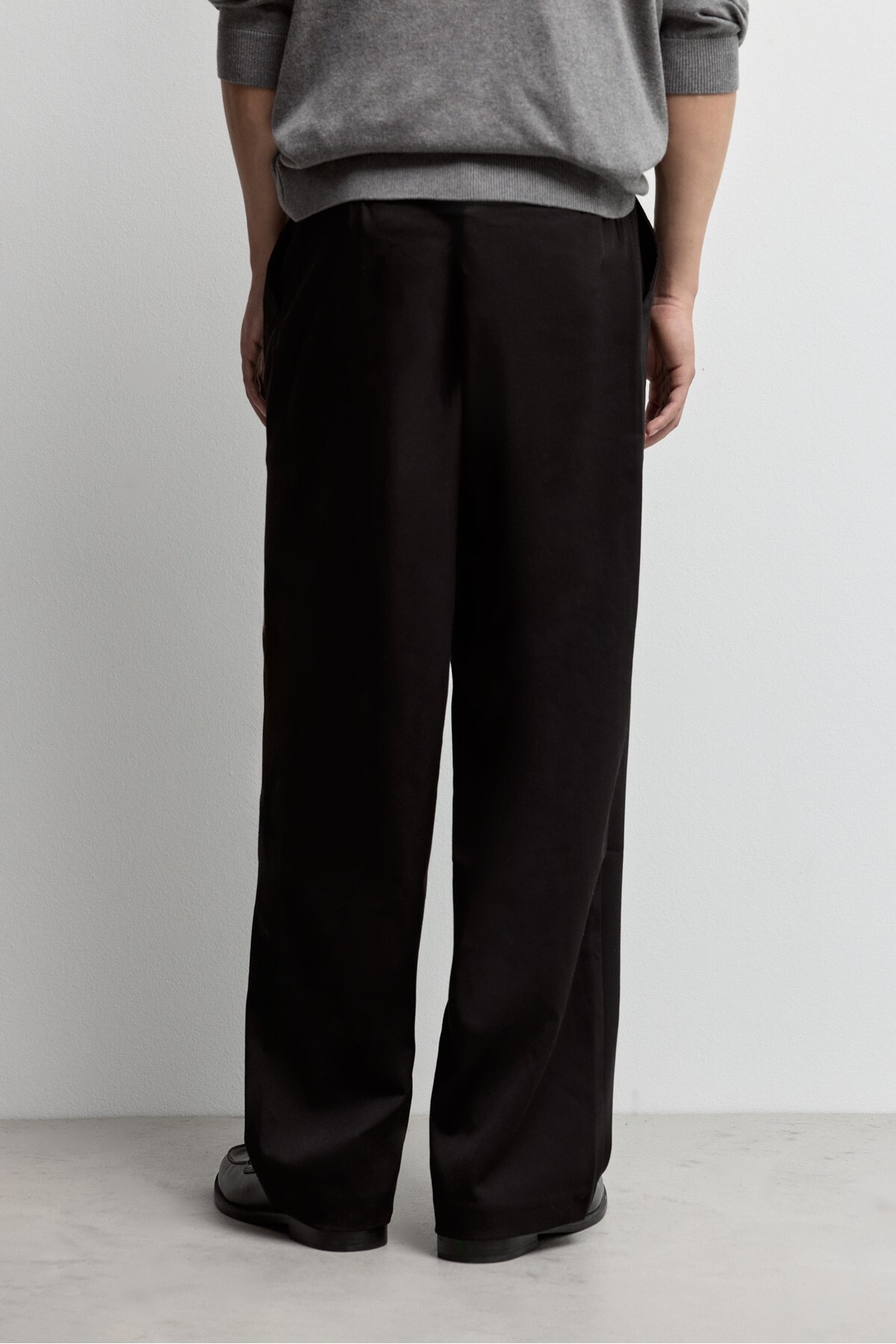 Tailored fit geniş paça pantolon — مشکی G000C750324612 — تصویر 4 از 8