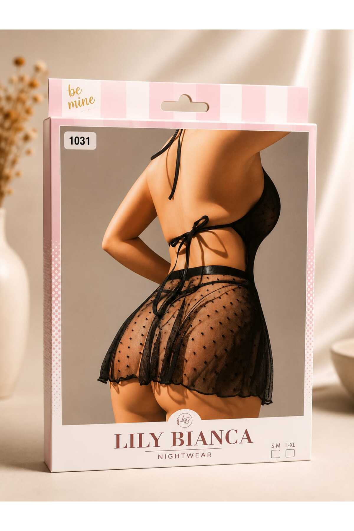 Lillie Lily bianca tül gecelik