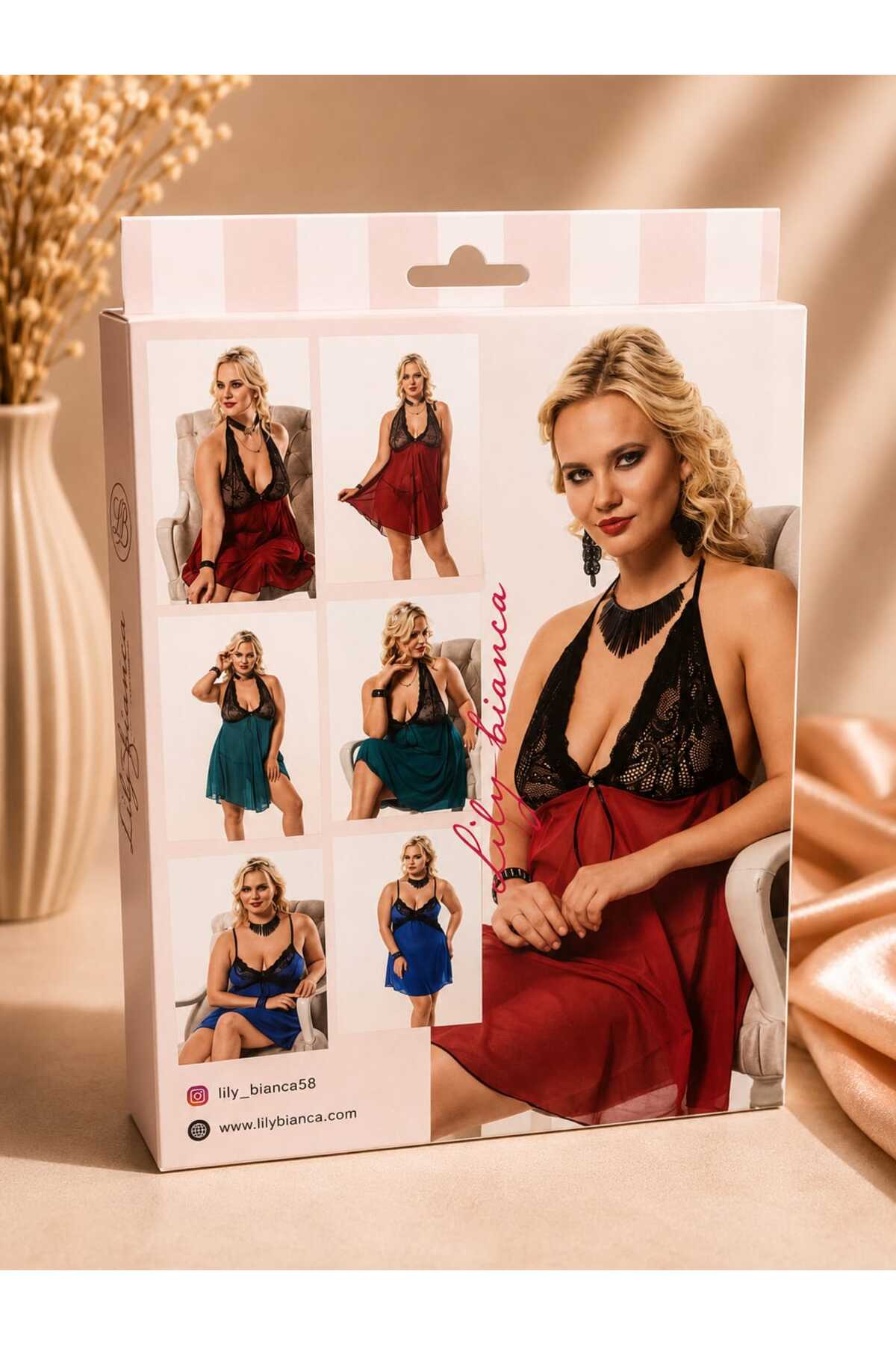 Lillie Lily bianca tül gecelik