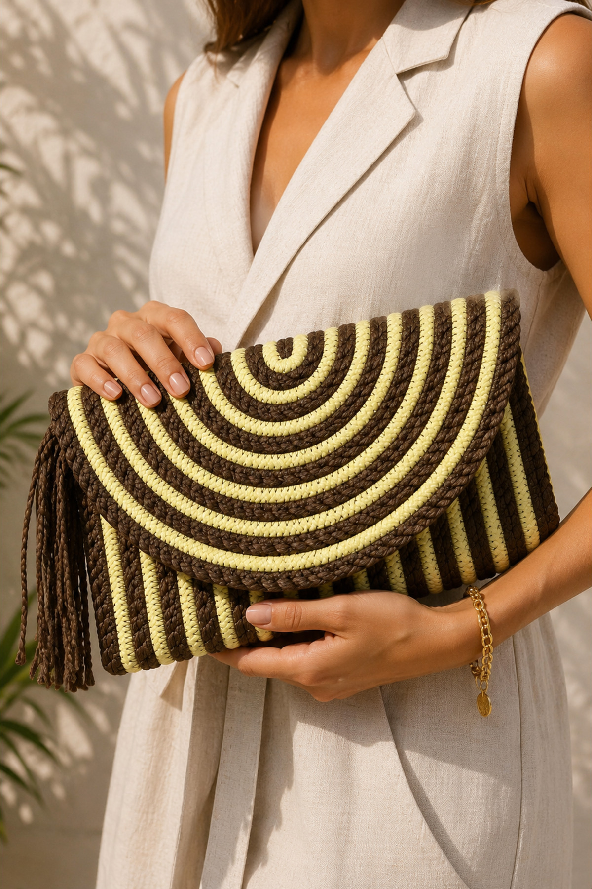MaVaux El Geçirme Detaylı Zarf Portföy Clutch Çanta