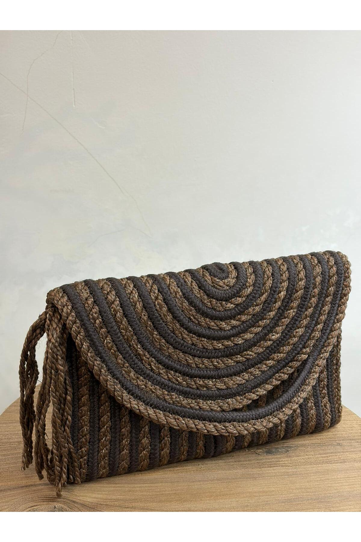 MaVaux El Geçirme Detaylı Zarf Portföy Clutch Çanta görsel 3