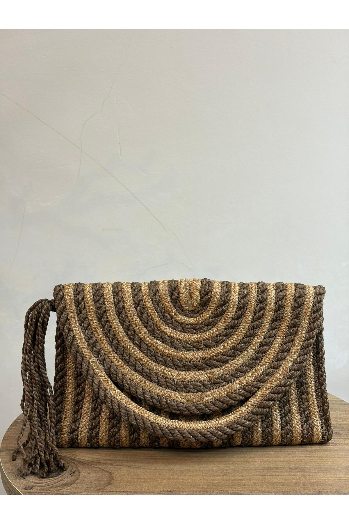 MaVaux El Geçirme Detaylı Zarf Portföy Clutch Çanta görsel 4