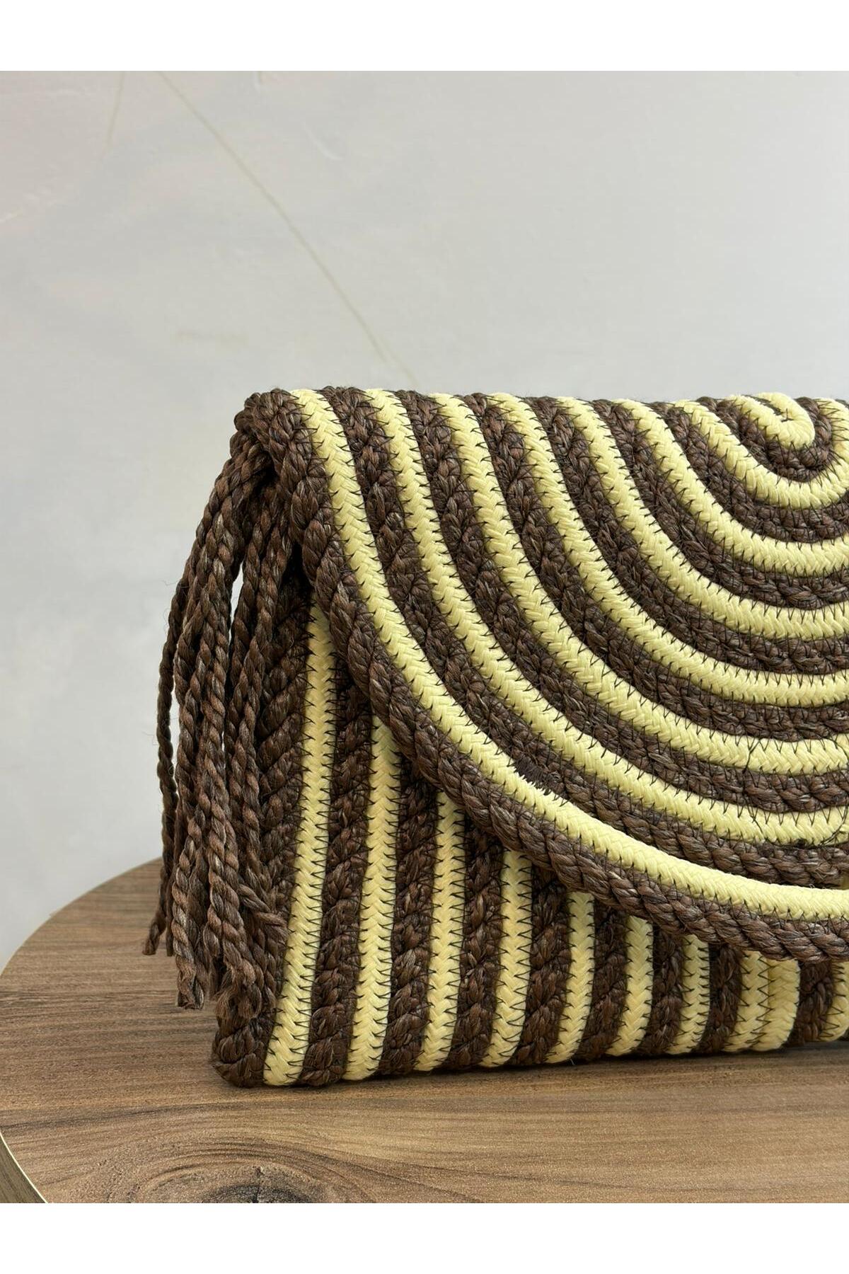 MaVaux El Geçirme Detaylı Zarf Portföy Clutch Çanta görsel 4