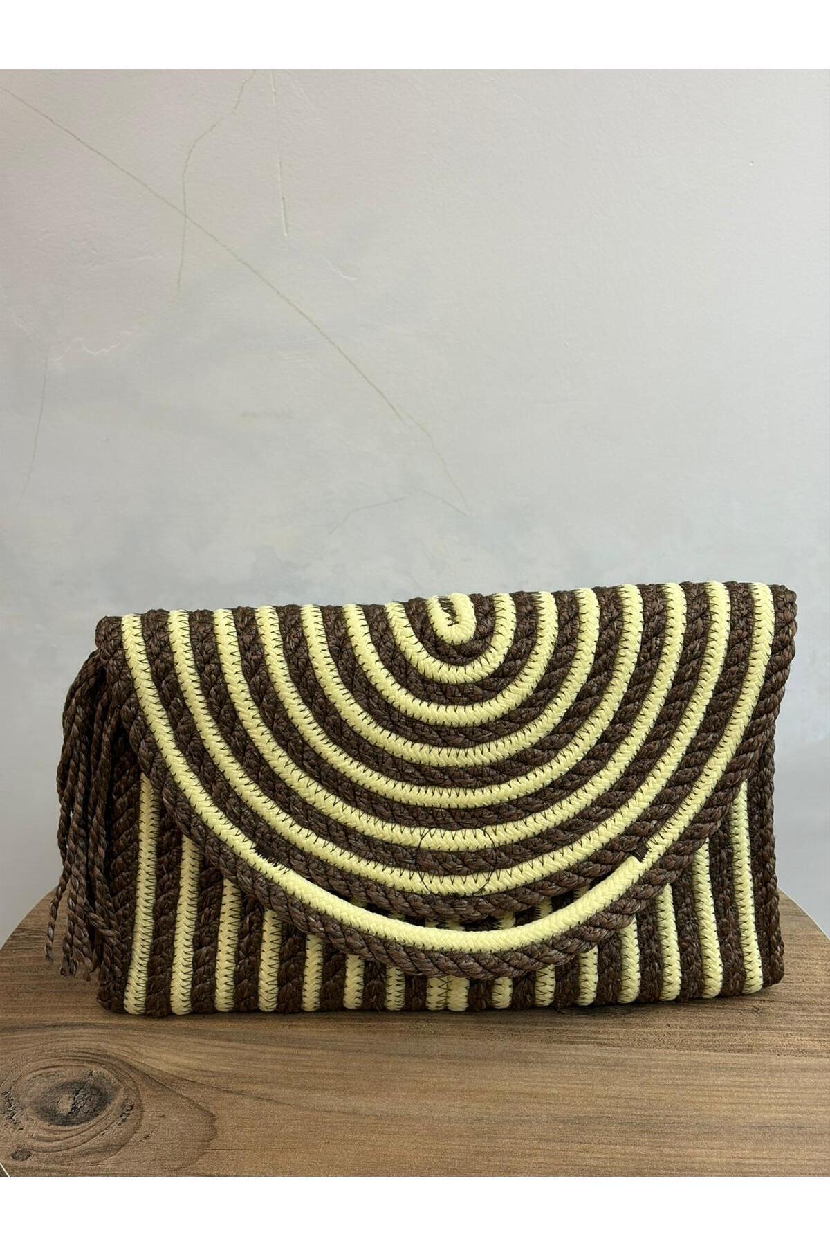 MaVaux El Geçirme Detaylı Zarf Portföy Clutch Çanta görsel 6