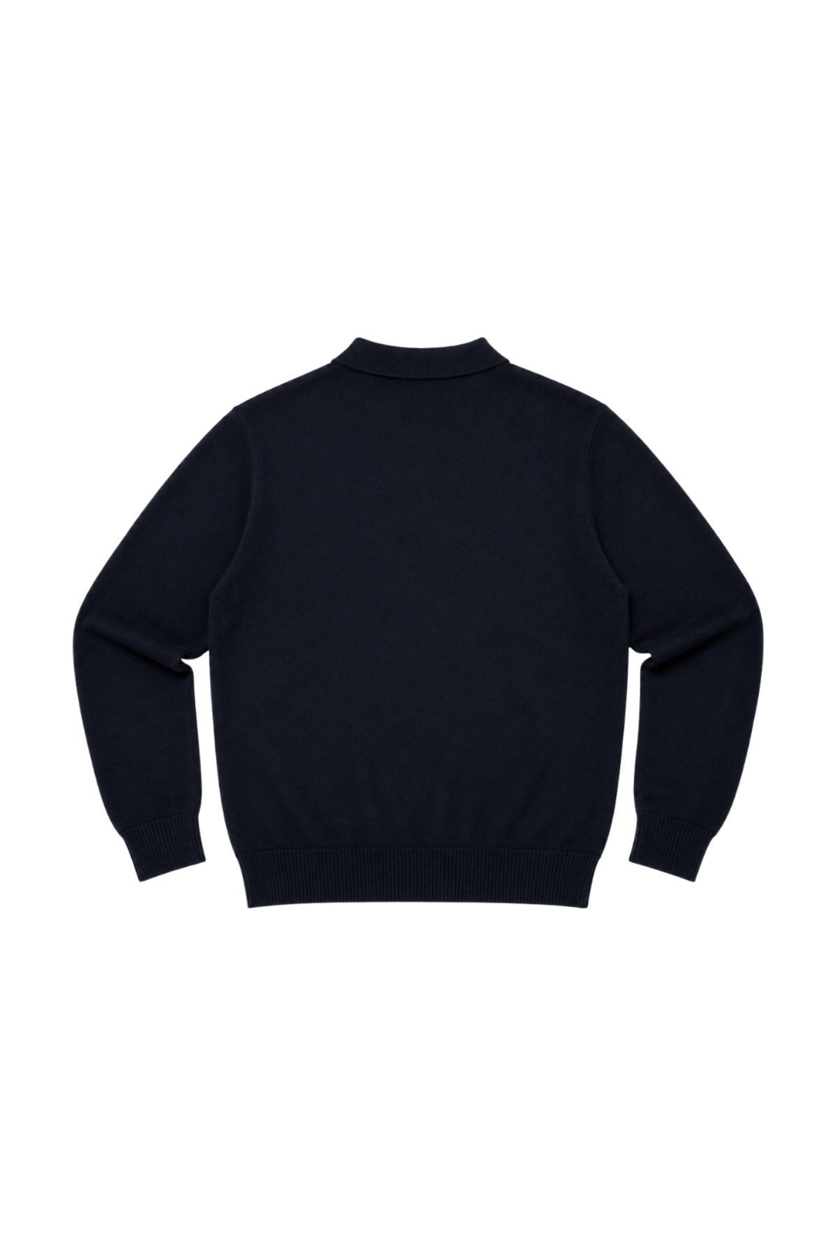BattalModa Erkek Büyük Beden Lacivert Düğmeli Polo Yaka Triko Kazak 3XL-4XL-5XL-6XL görsel 5