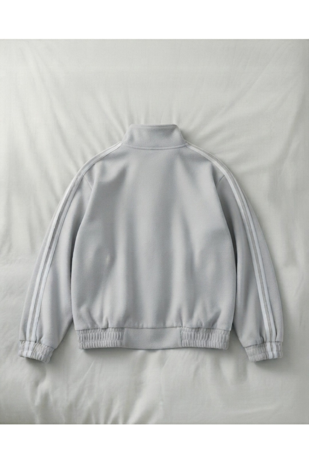 Touz Moda Çift Çizgili Oversize China Unisex Ceket görsel 2