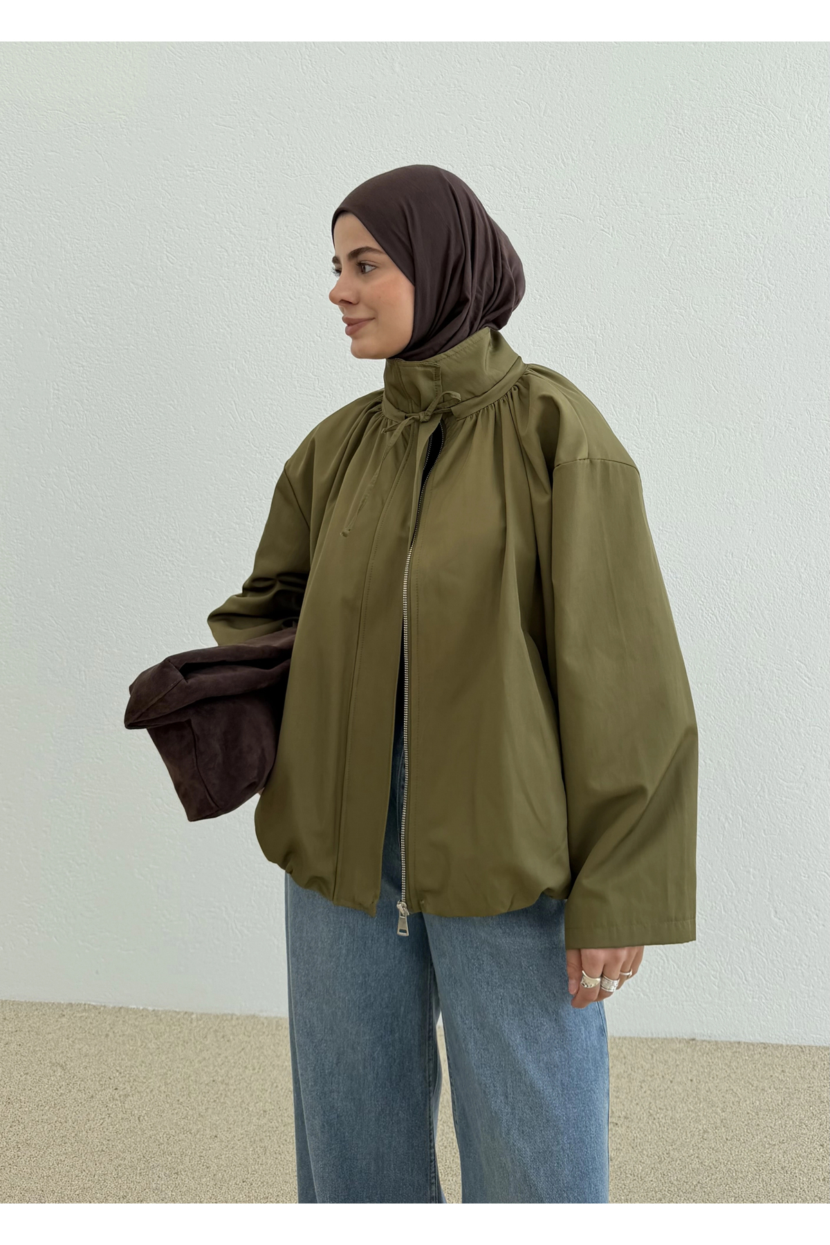 MODA AKSA Ria Premium Selection Bomber Ceket Yeşil