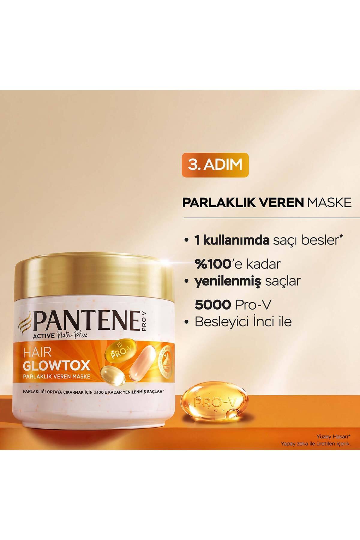 Hair Glowtox Parlaklık Veren Saç Maskesi, Mat ve Yıpranmış Saçlar İçin Onarıcı 300ml — 8006530423601 — تصویر 3 از 6
