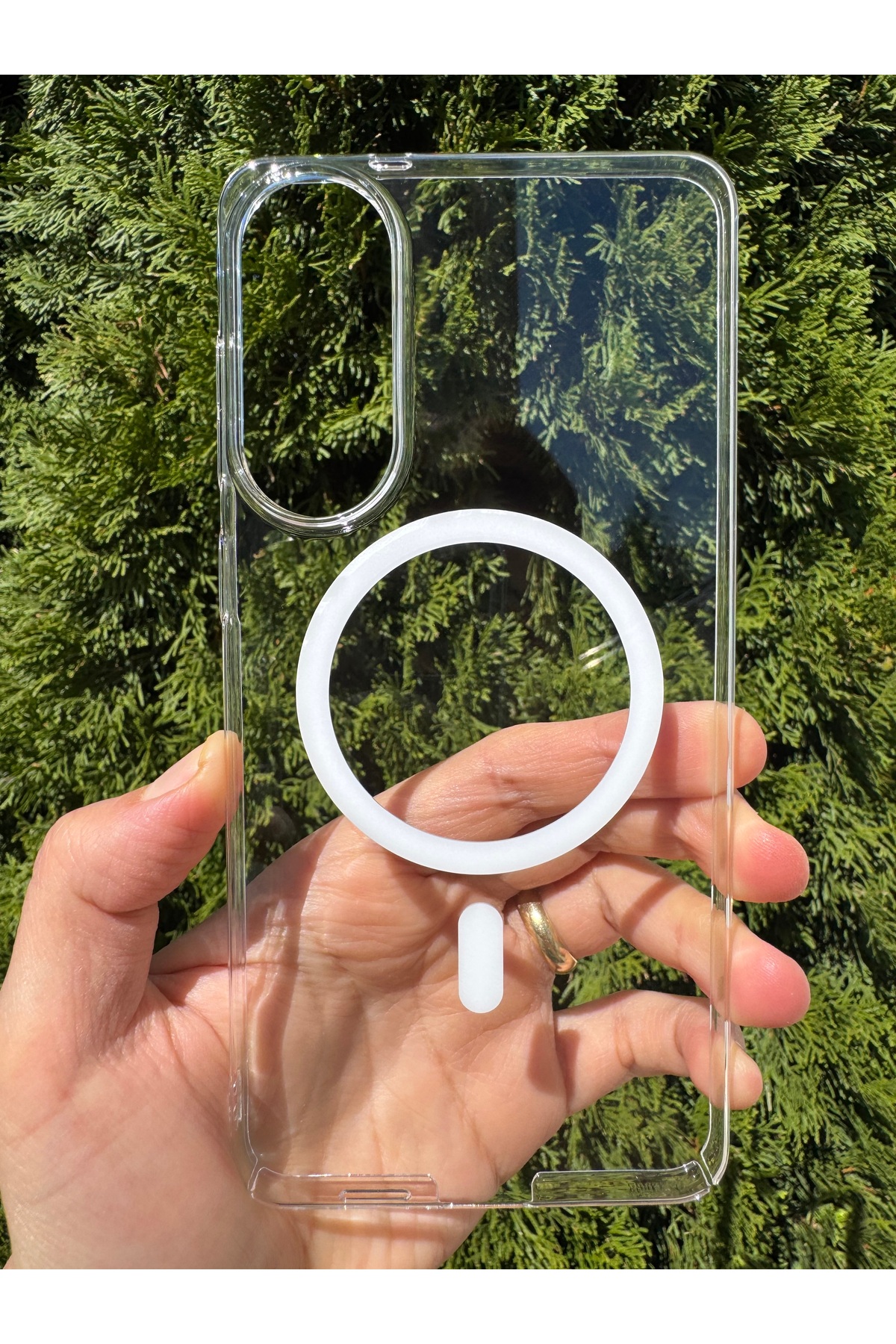 Samsung Galaxy S25 Edge Uyumlu Kılıf İnce Sert Sararmaz Magsafe Kamera Kenar Korumalı Koruyucu Dayanıklı Transparan Arka Kapak