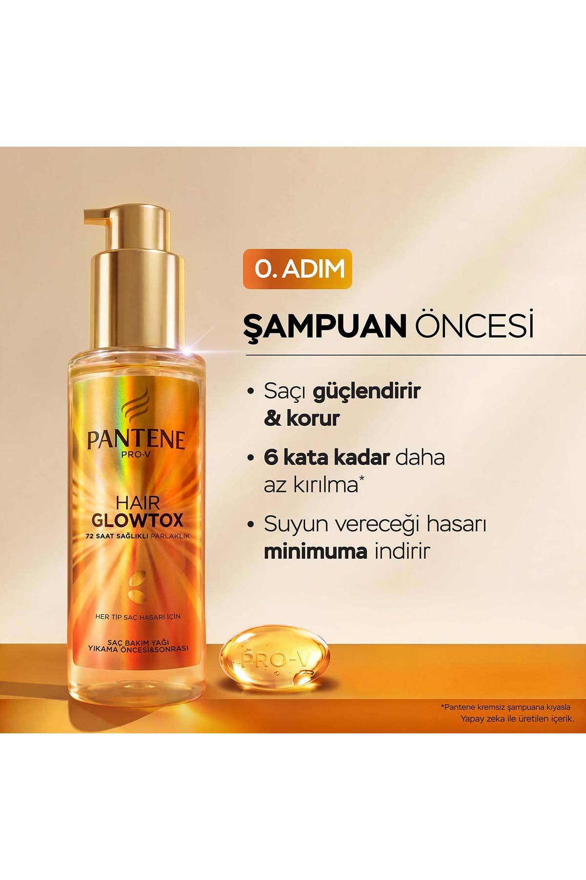 Hair Glowtox Parlaklık Veren Cam Şişe Saç Bakım Yağı, Yıkama Öncesi ve Sonrası 100ml — 8006530423700 — تصویر 3 از 6