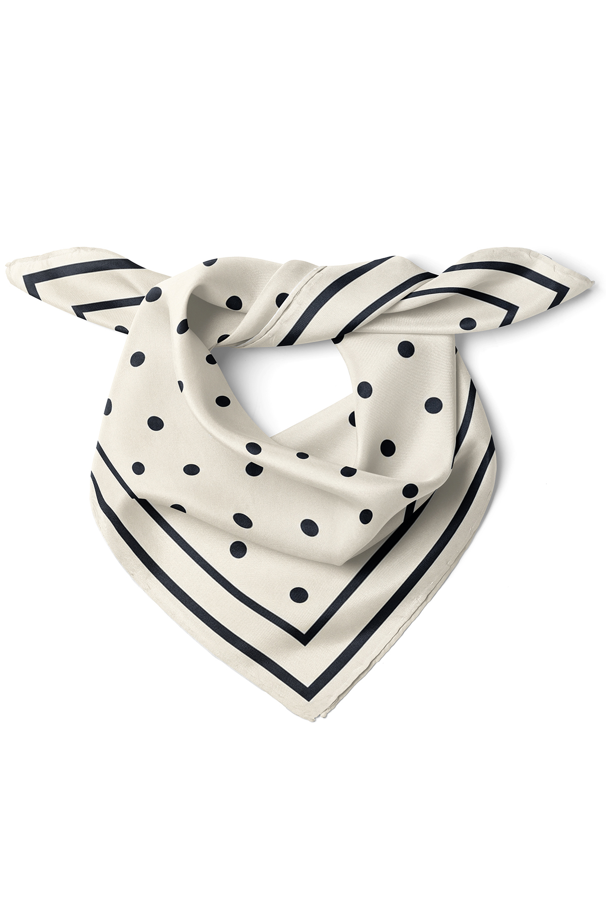 nehir eşarp Puantiye Desen Fular Bandana 50x50 Cm