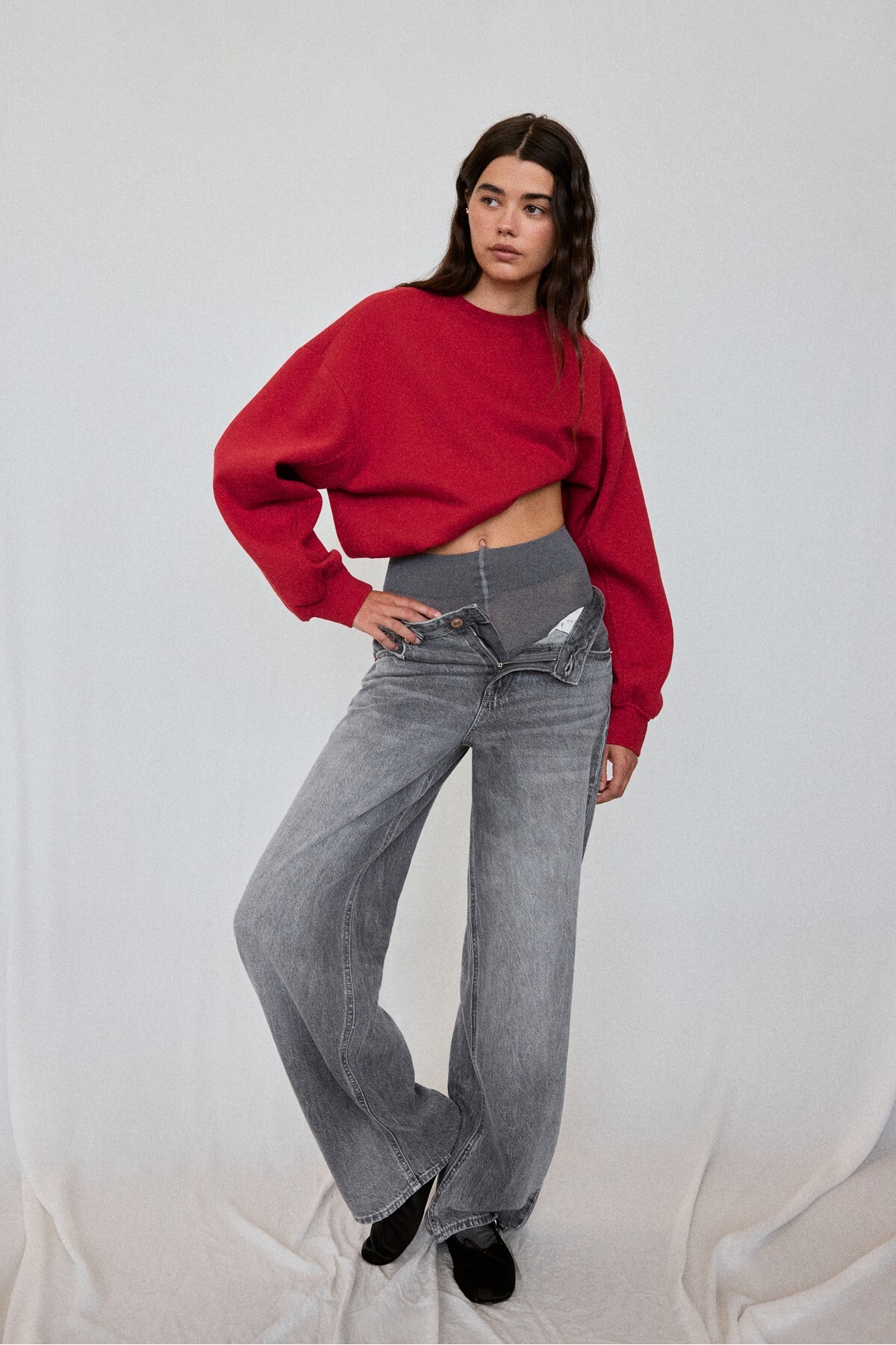 Stradivarius Basic sweatshirt görsel 2