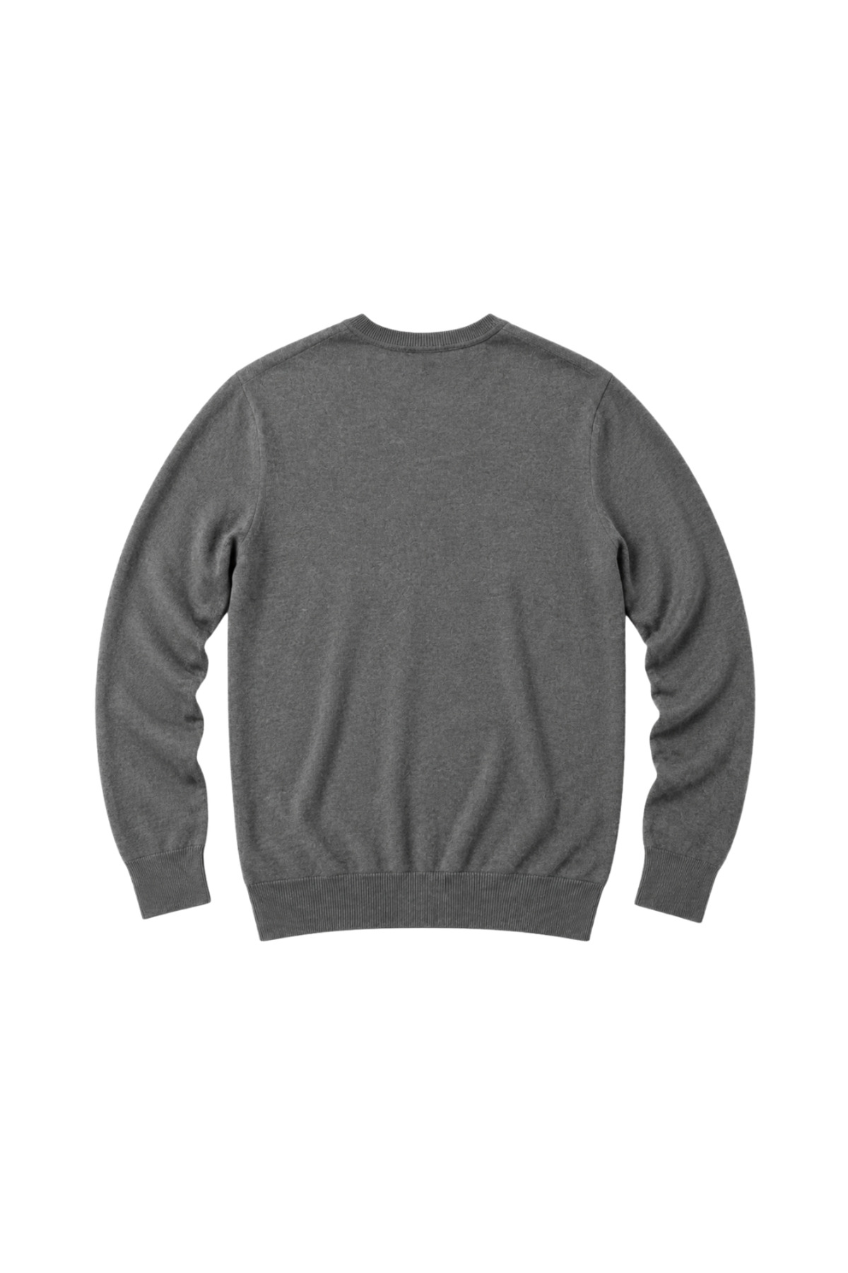 BattalModa Erkek Büyük Beden Füme V Yaka Pamuklu Kazak 3XL-4XL-5XL-6XL görsel 5