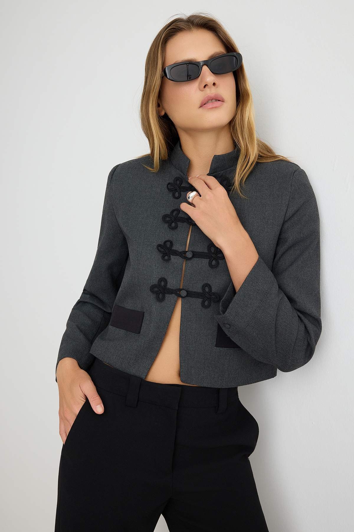 trendyolmilla-womens-gray-plain-long-fitted-b