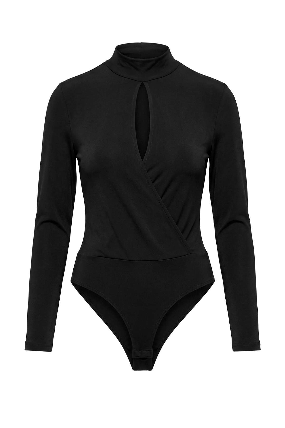 Trendyolmilla Siyah Düz Dik Yaka Örme Sandy Body TPRAW27BD00015