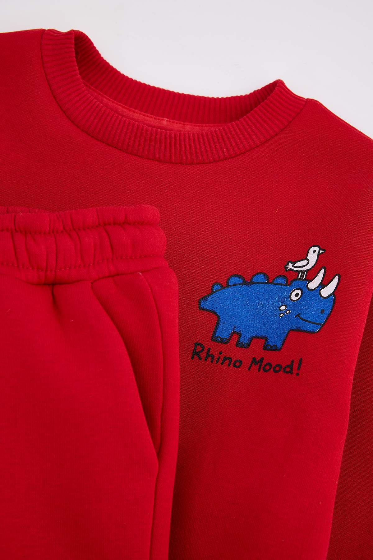 trendyolkids-boys-red-graphic-long-oversize-t