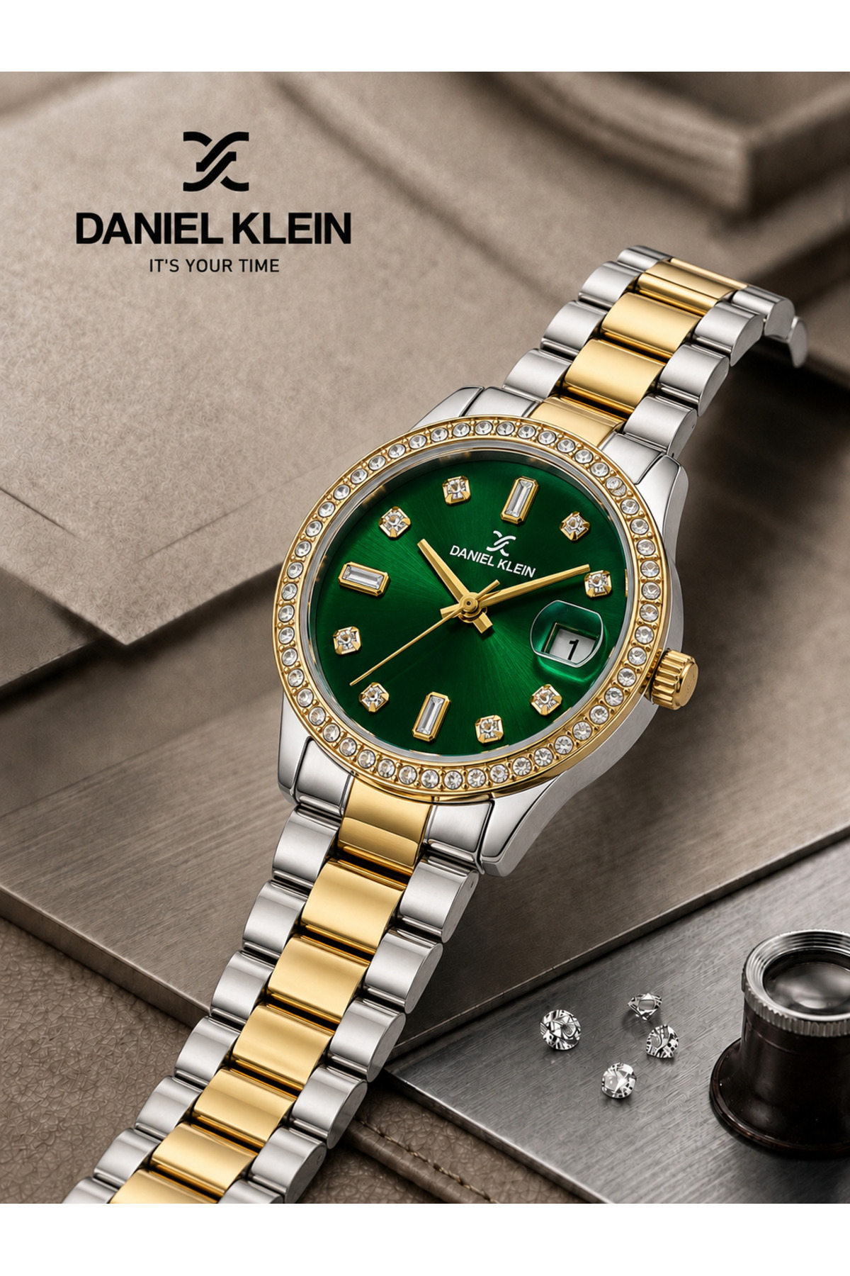 Daniel Klein Çelik Kordon 2Yıl Garantili İç Fonksiyonları Aktif Kadın Kol Saati+Bileklik BDK.13617-4 görsel 3