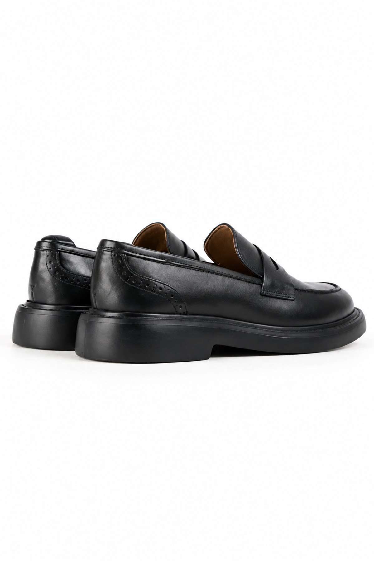 VARNAS Erkek Siyah Hakiki Deri Hafif EVA Taban Loafer Ayakkabı - Thunder Casual görsel 8