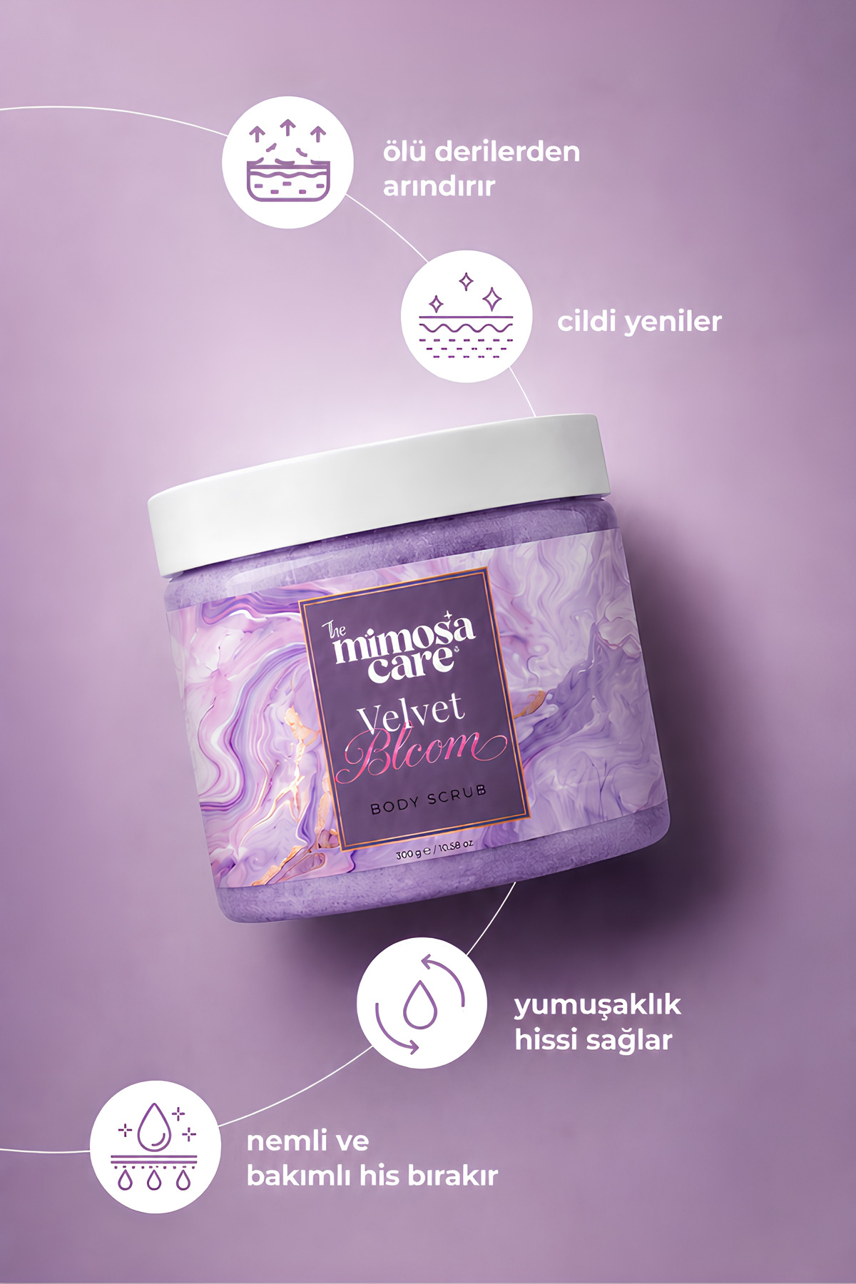 Velvet Bloom Nemlendirici, Aydınlatıcı, Batık Karşıtı Vücut Peelingi-300 GR — Bloomplng — تصویر 2 از 4
